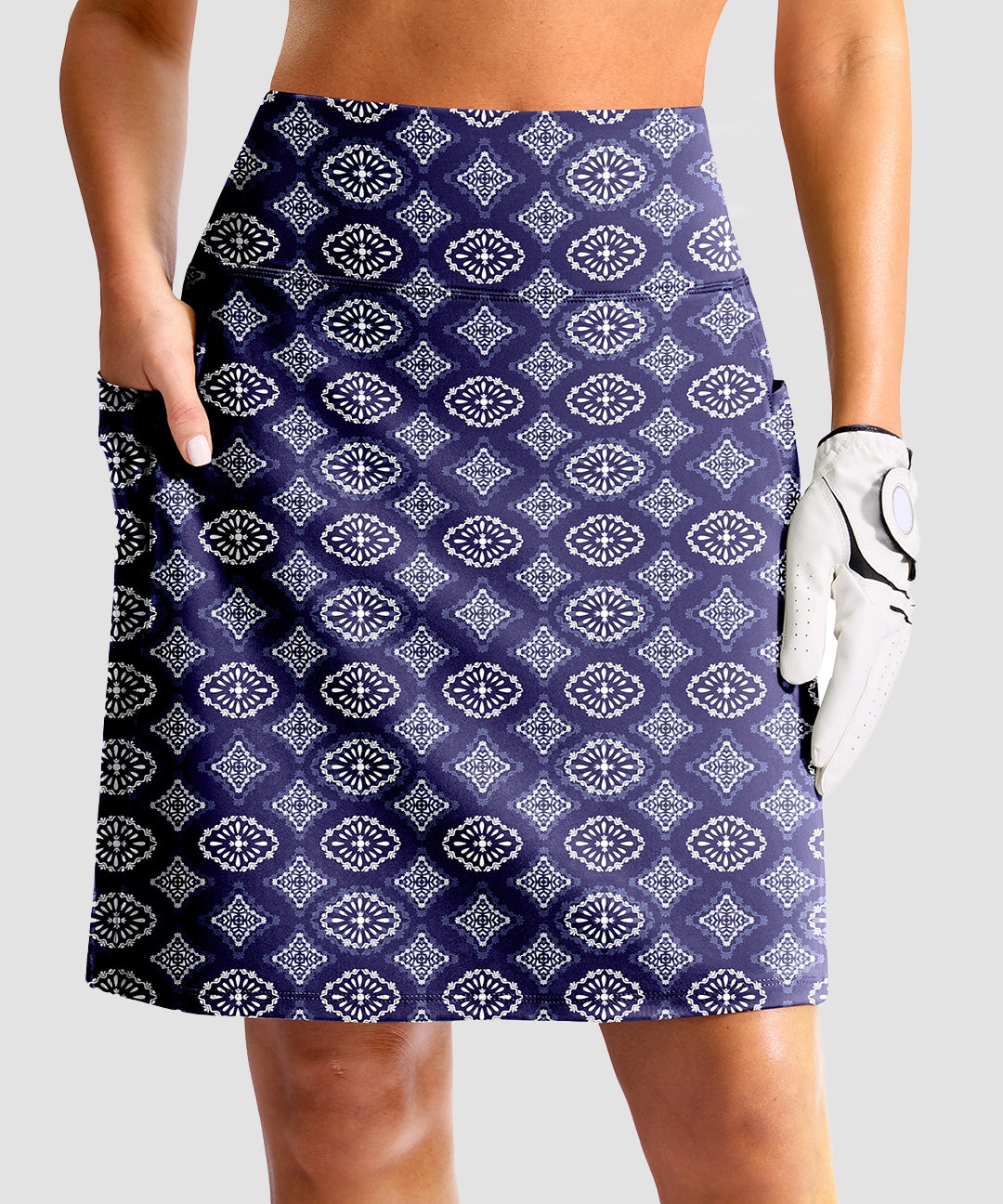 4 Pockets Knee Length Golf Skort - Image 29