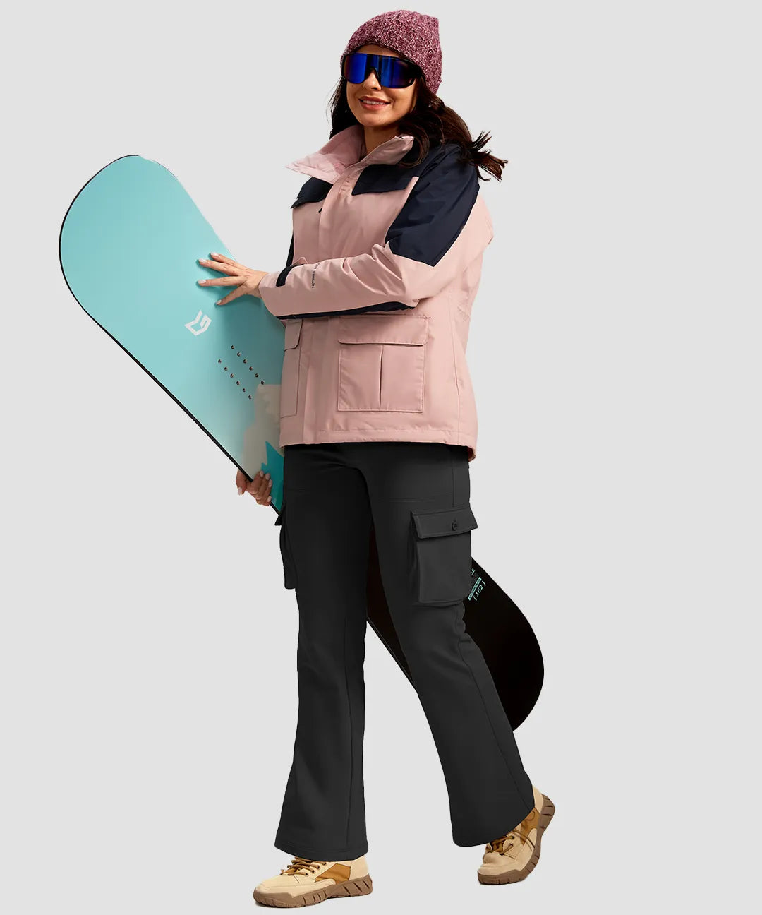 Fleece-Lined Cargo Flare Leggings - Image 8