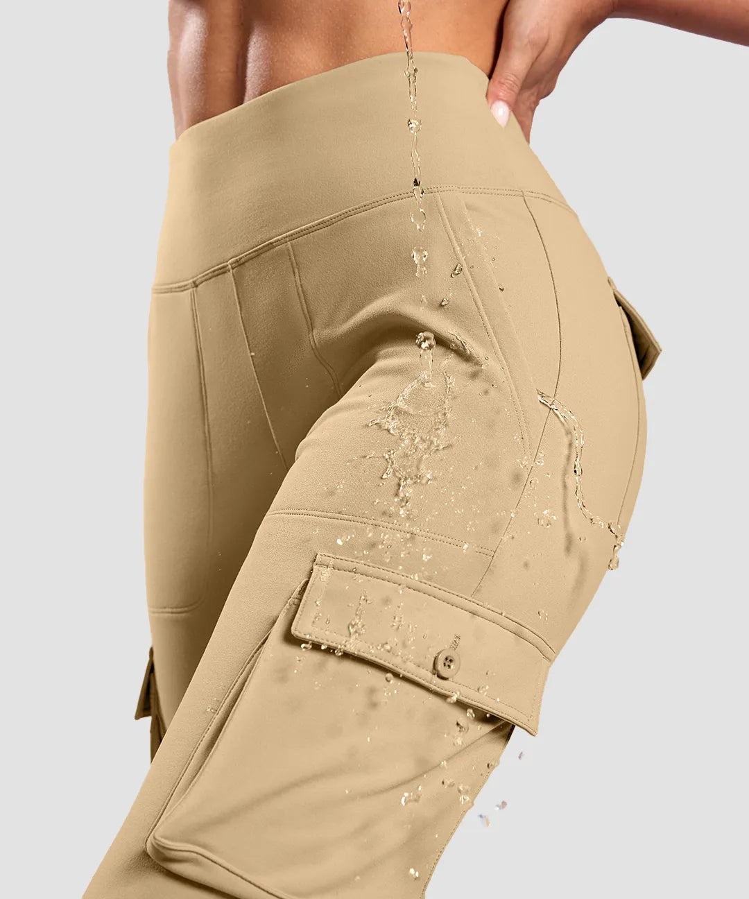 Fleece-Lined Cargo Flare Leggings - Image 19