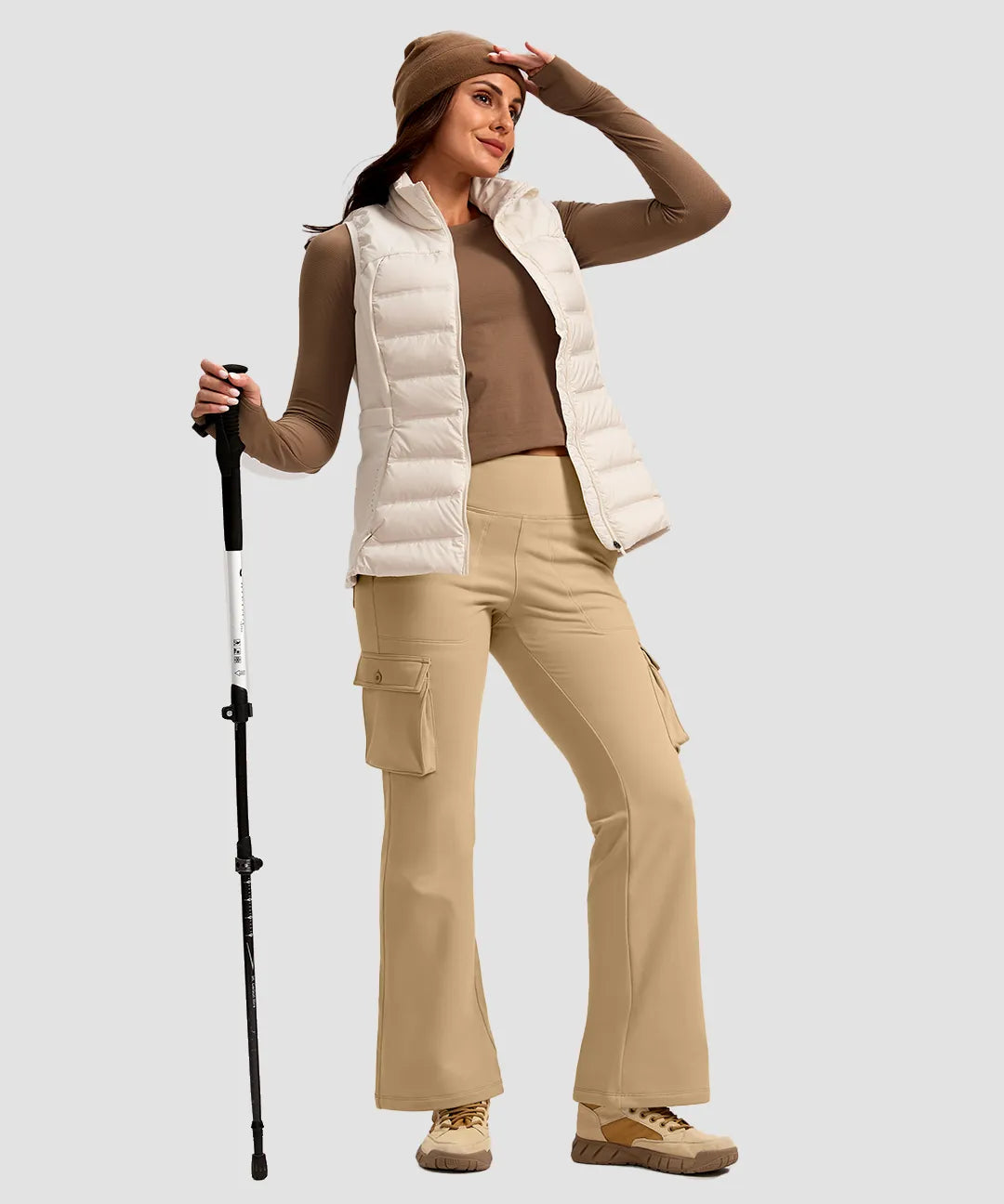 Fleece-Lined Cargo Flare Leggings - Image 20