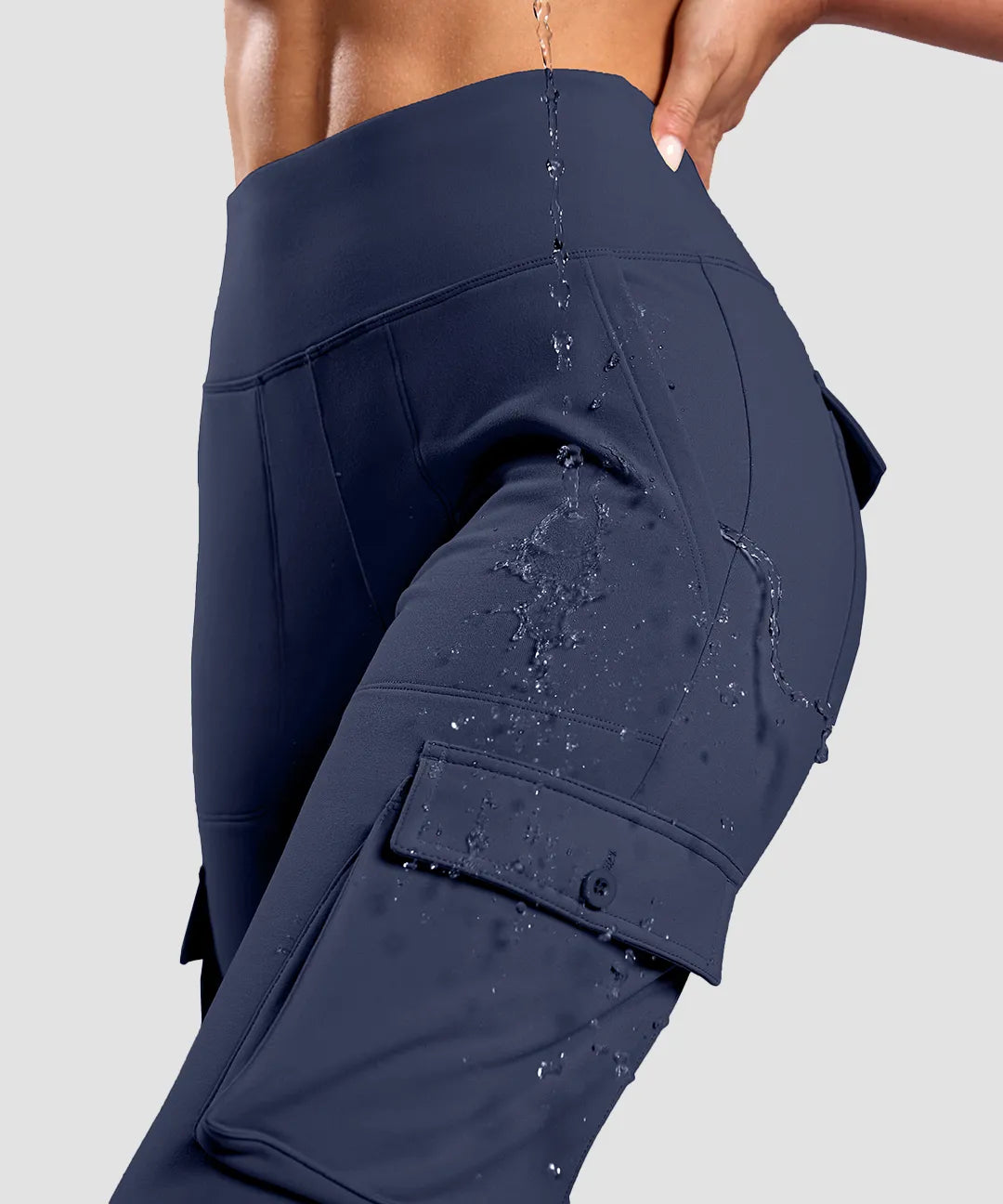 Fleece-Lined Cargo Flare Leggings - Image 11