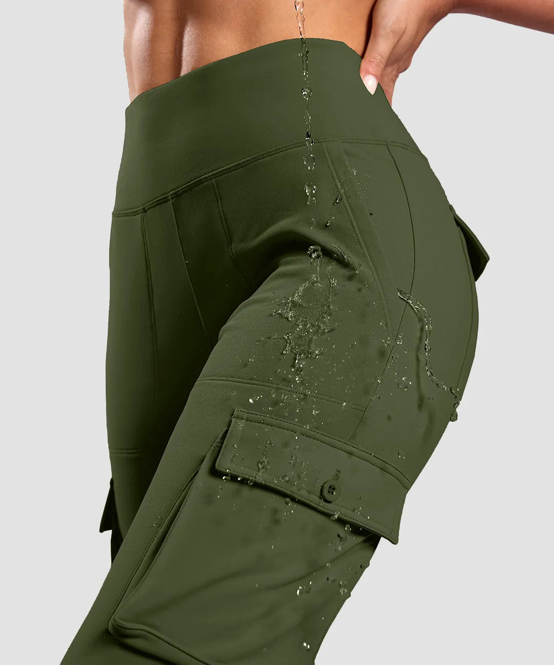 Fleece-Lined Cargo Flare Leggings - Image 15