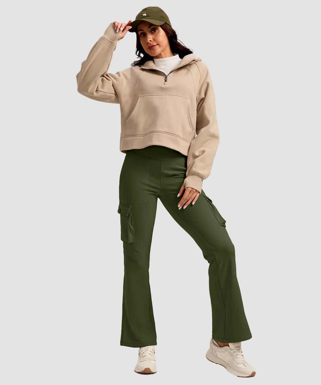 Fleece-Lined Cargo Flare Leggings - Image 16