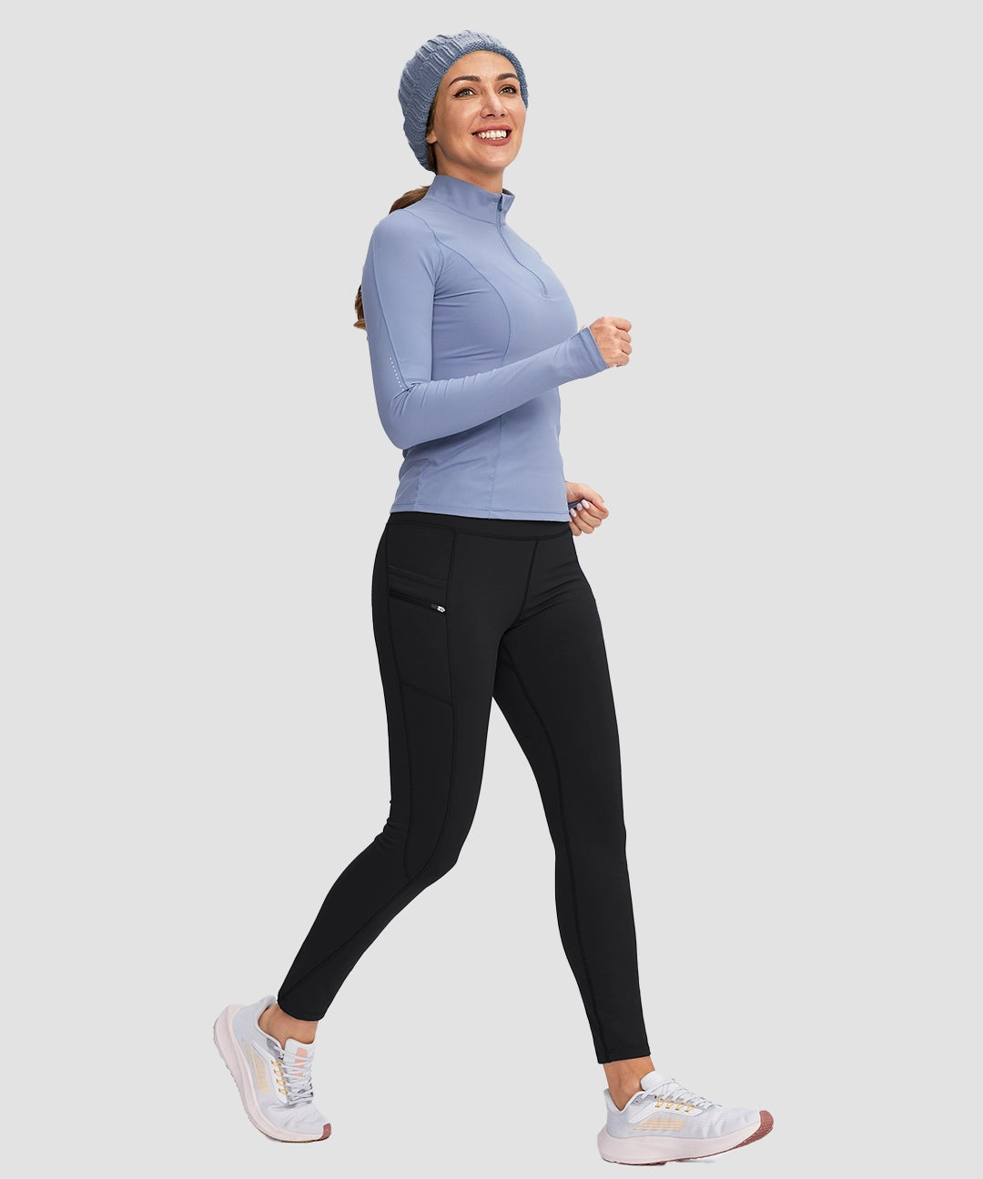 Fleece-Lined With Pockets Leggings - Image 8