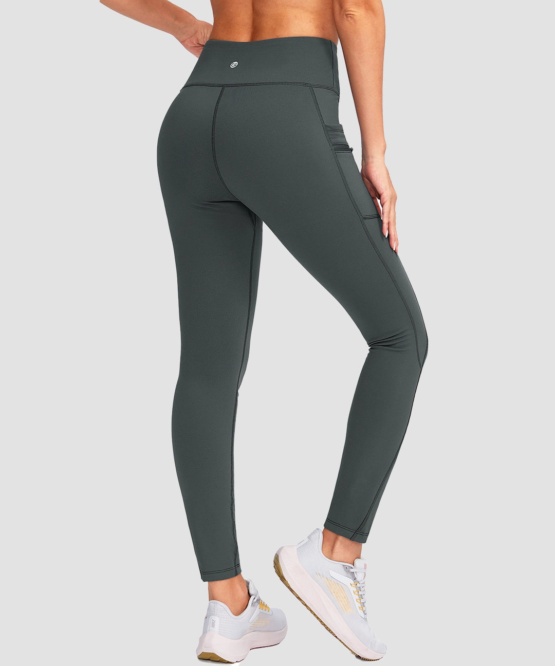 Fleece-Lined With Pockets Leggings - Image 3