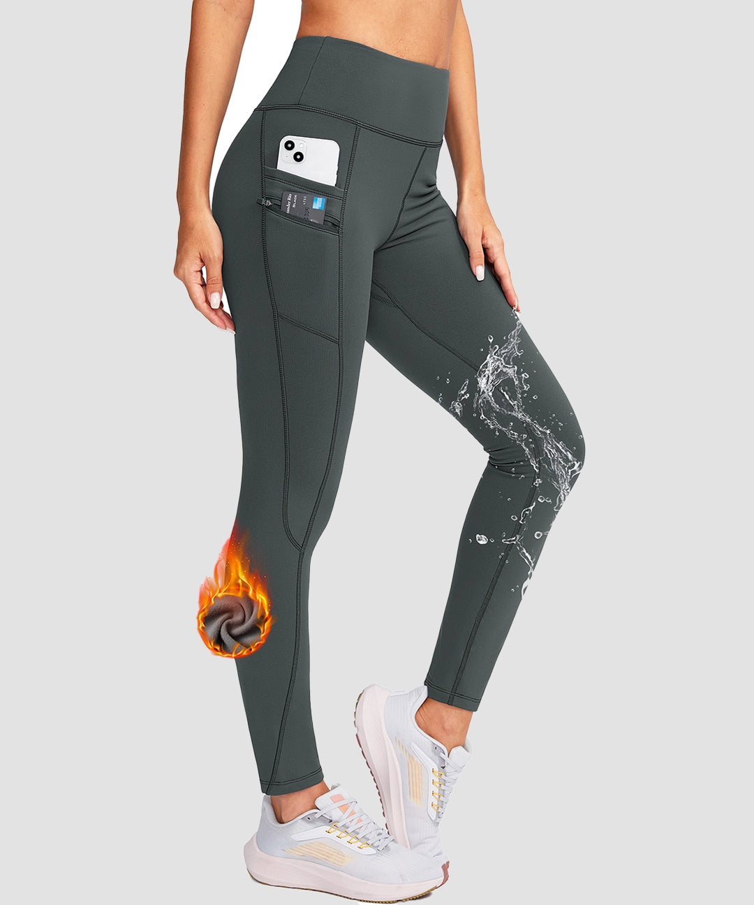 Fleece-Lined With Pockets Leggings