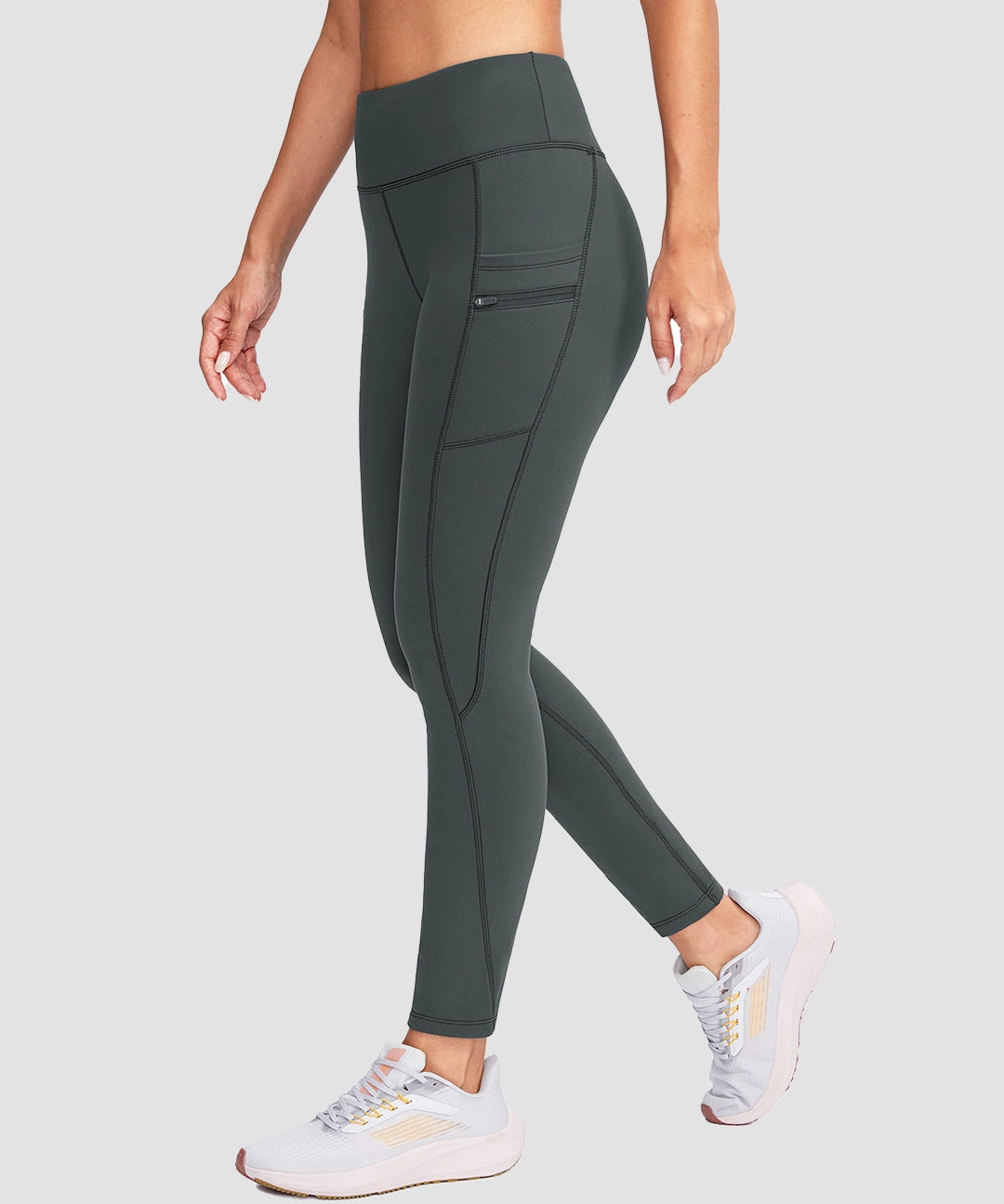 Fleece-Lined With Pockets Leggings - Image 2
