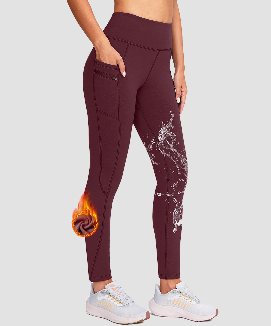 Fleece-Lined With Pockets Leggings - Image 28