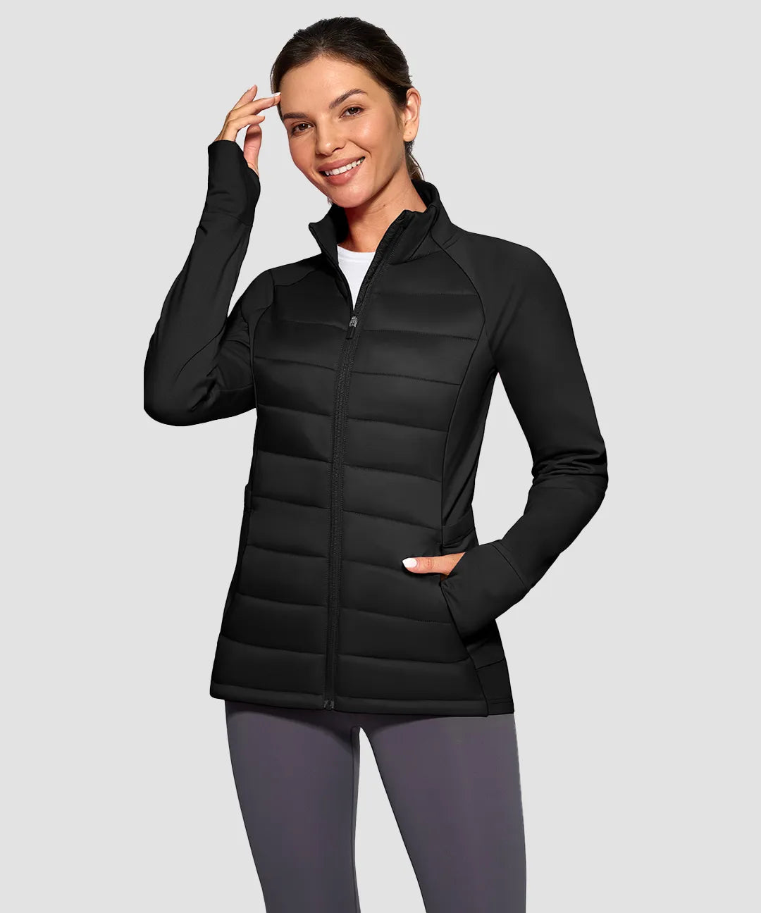Lightweight With 6 Pockets Puffer Jacket