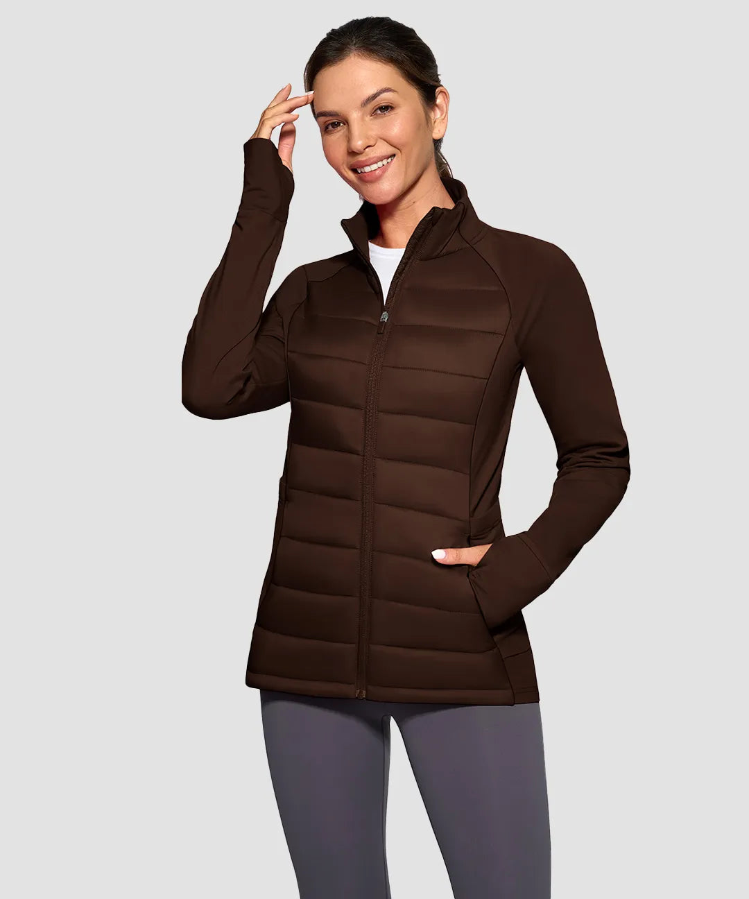 Lightweight With 6 Pockets Puffer Jacket - Image 13