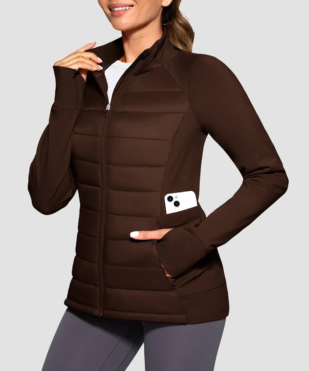 Lightweight With 6 Pockets Puffer Jacket - Image 14