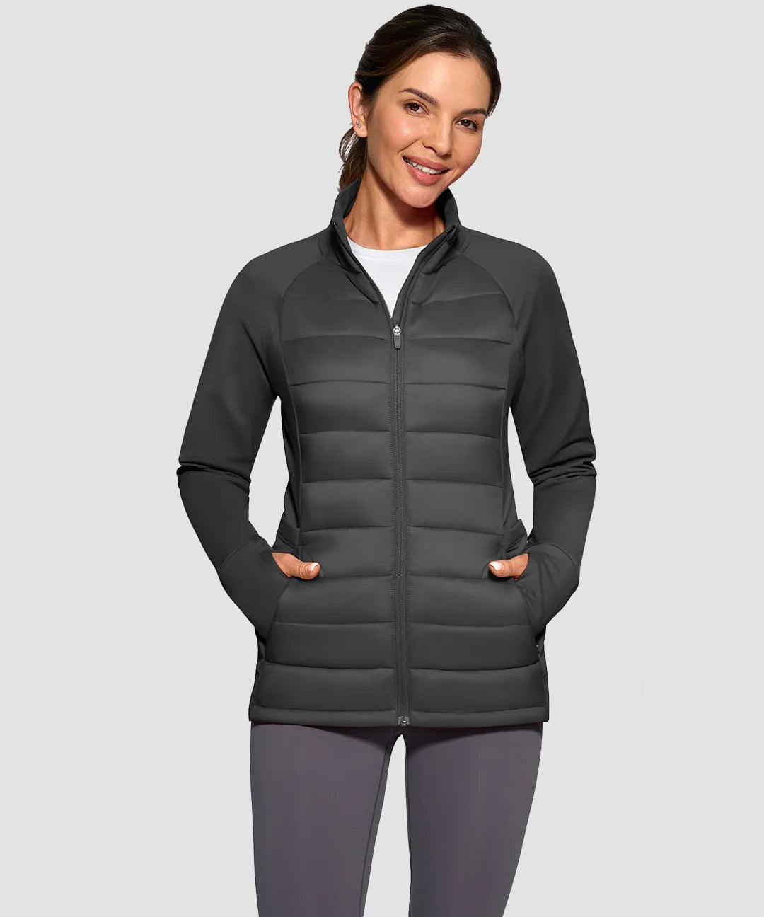 Lightweight With 6 Pockets Puffer Jacket - Image 10