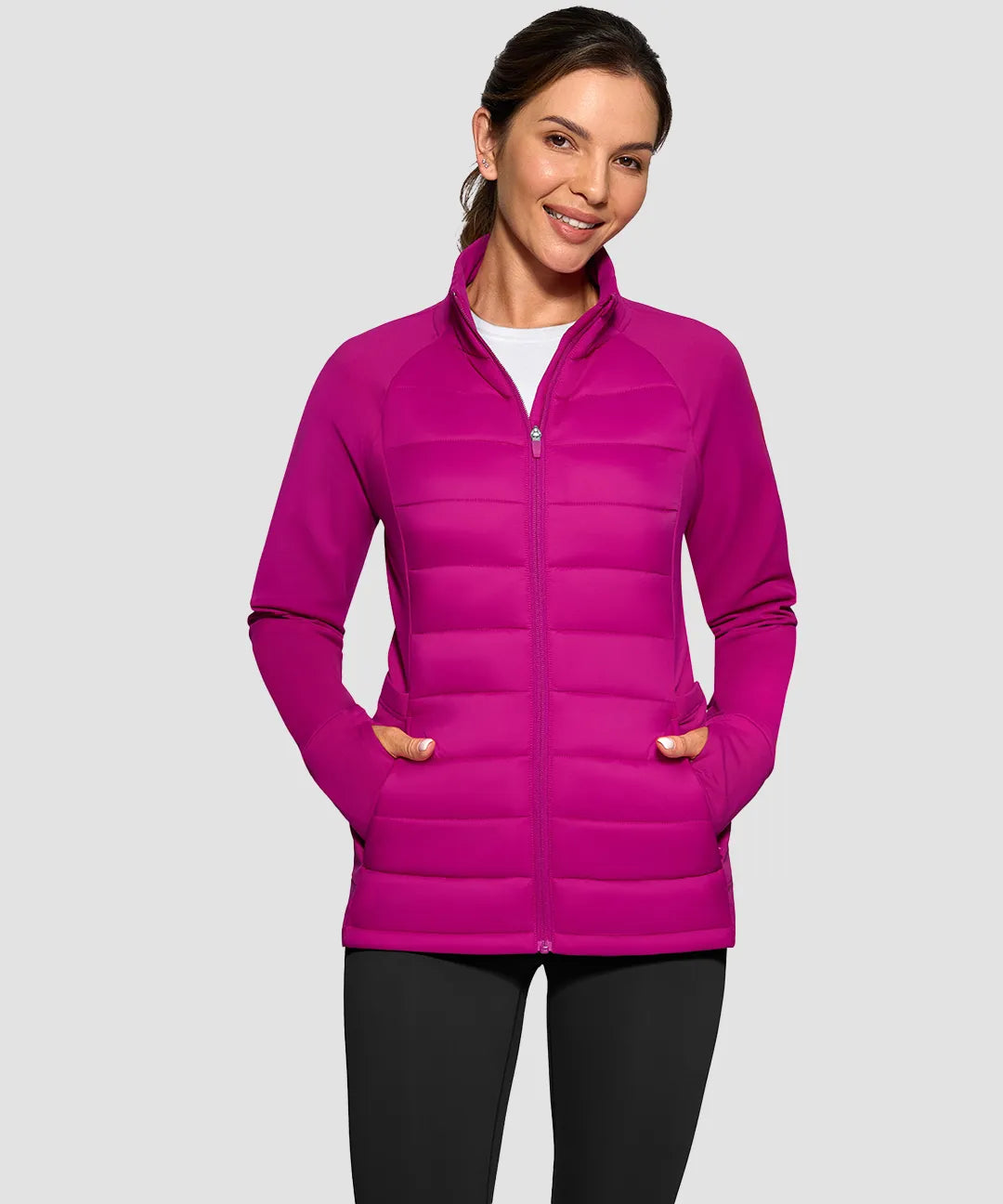 Lightweight With 6 Pockets Puffer Jacket - Image 4