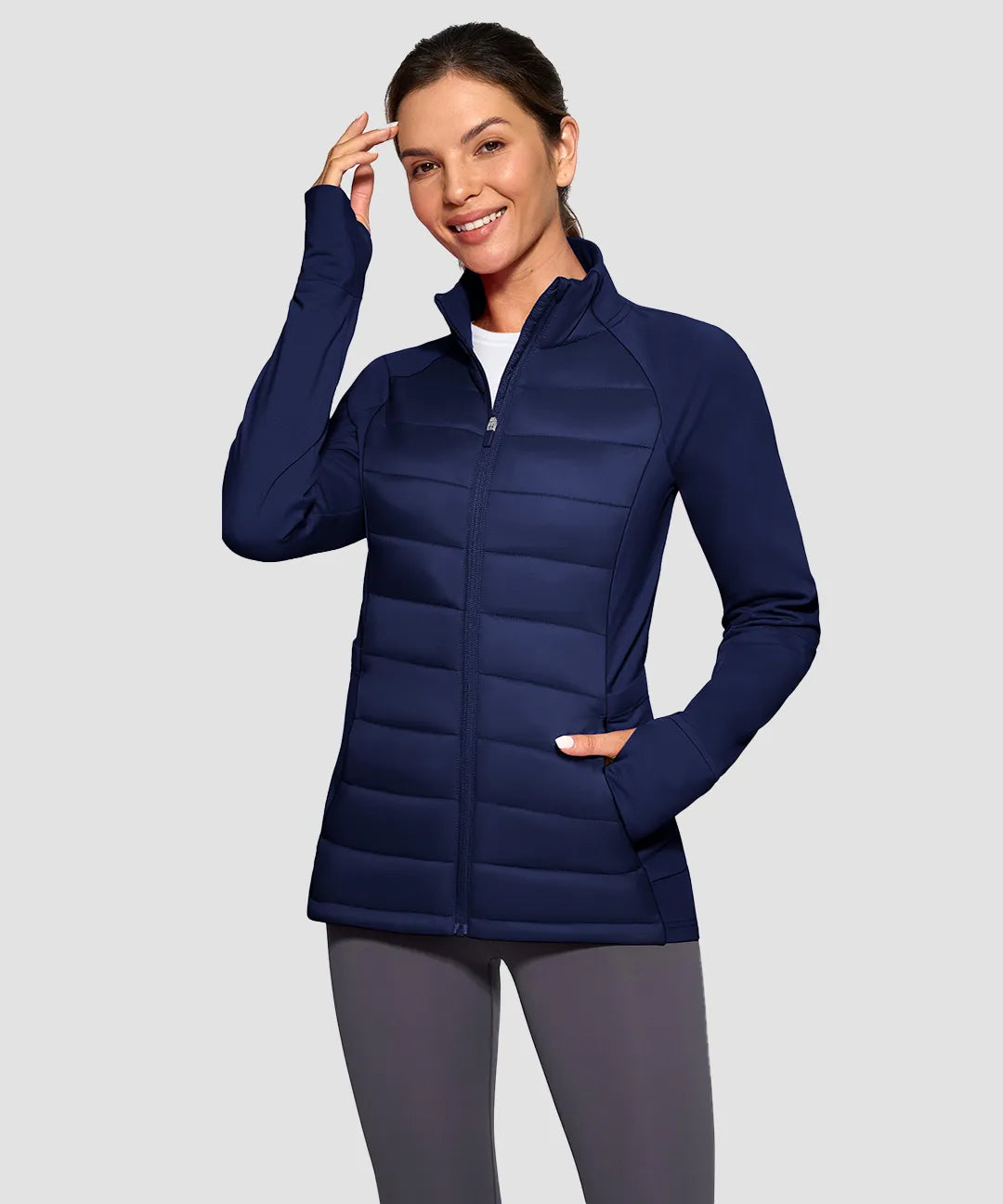 Lightweight With 6 Pockets Puffer Jacket - Image 7