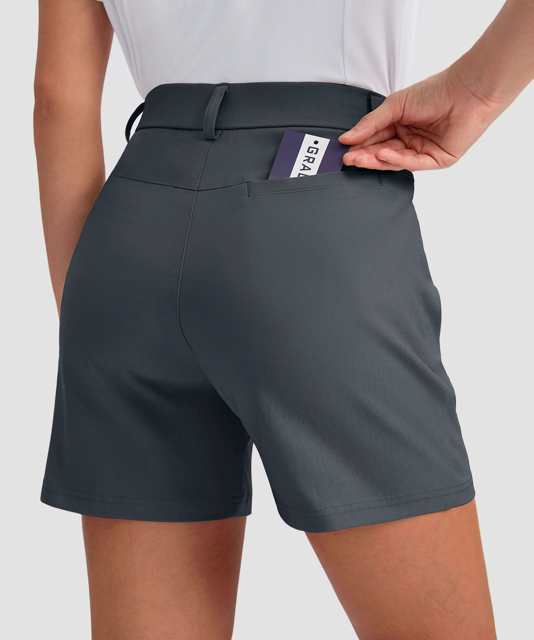 Mid Rise Flat Front Golf Shorts 5'' - Image 18