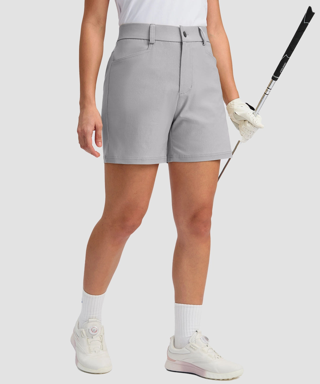 Mid Rise Flat Front Golf Shorts 5'' - Image 23
