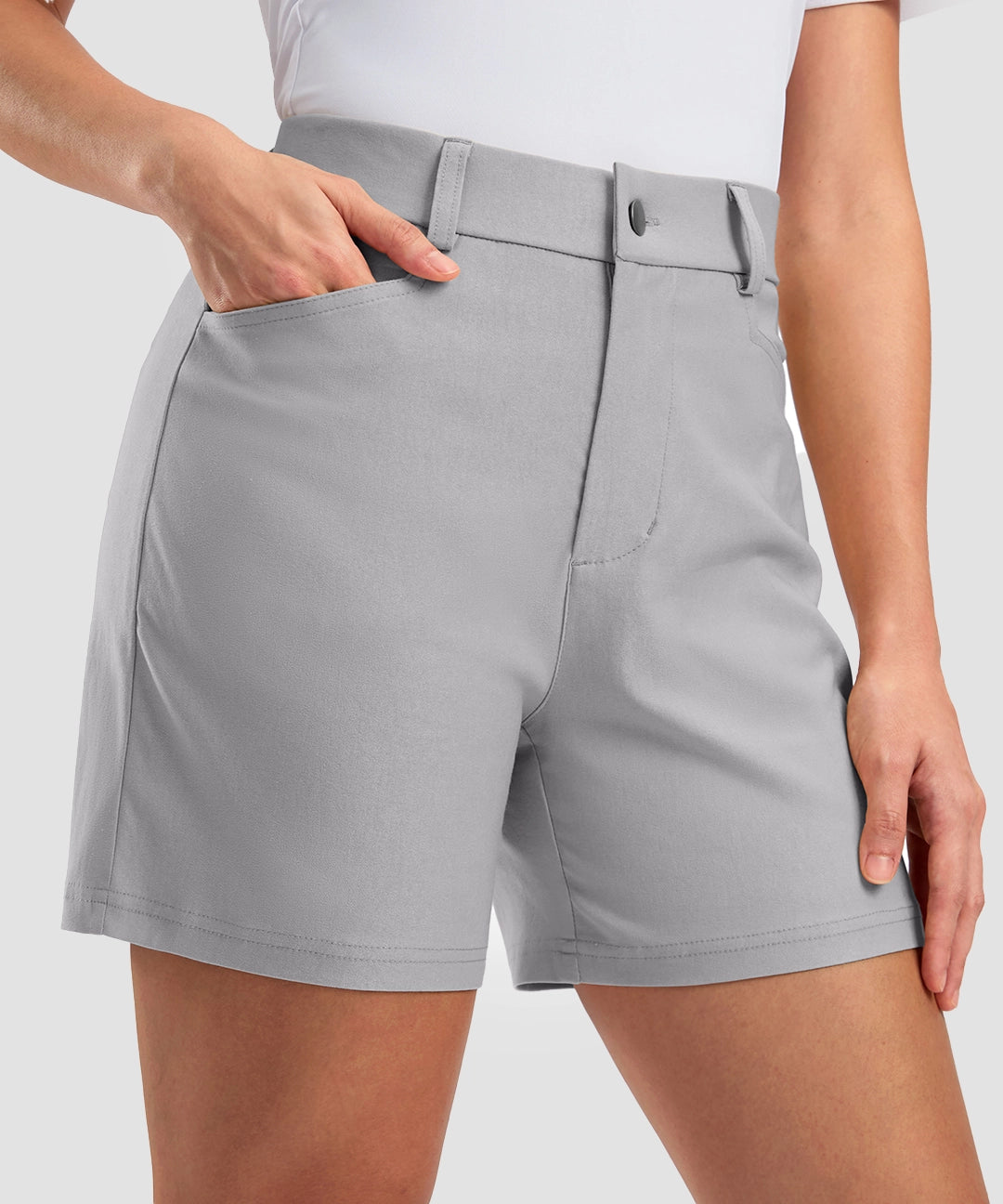 Mid Rise Flat Front Golf Shorts 5'' - Image 21