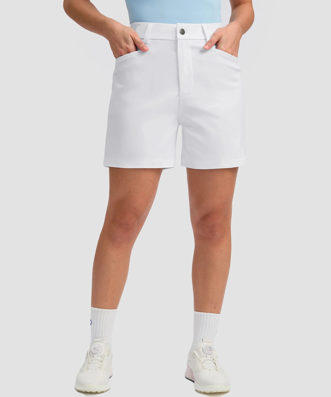 Mid Rise Flat Front Golf Shorts 5'' - Image 15