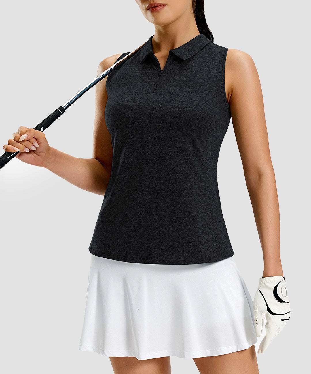 Racerback Quarter Zip Polo Tank - Image 18