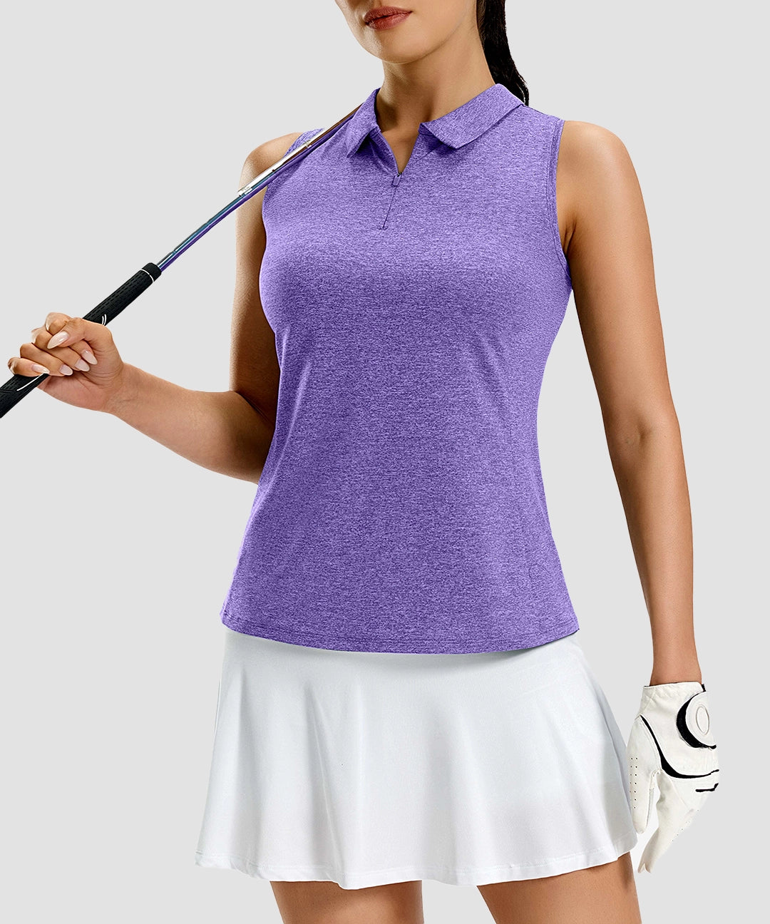 Racerback Quarter Zip Polo Tank - Image 10