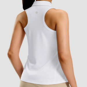Racerback Quarter Zip Polo Tank
