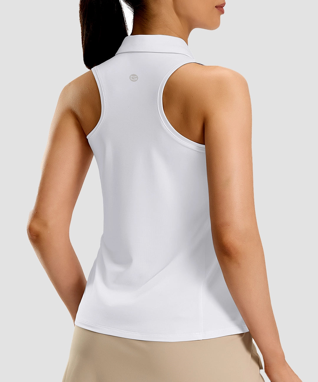 Racerback Quarter Zip Polo Tank