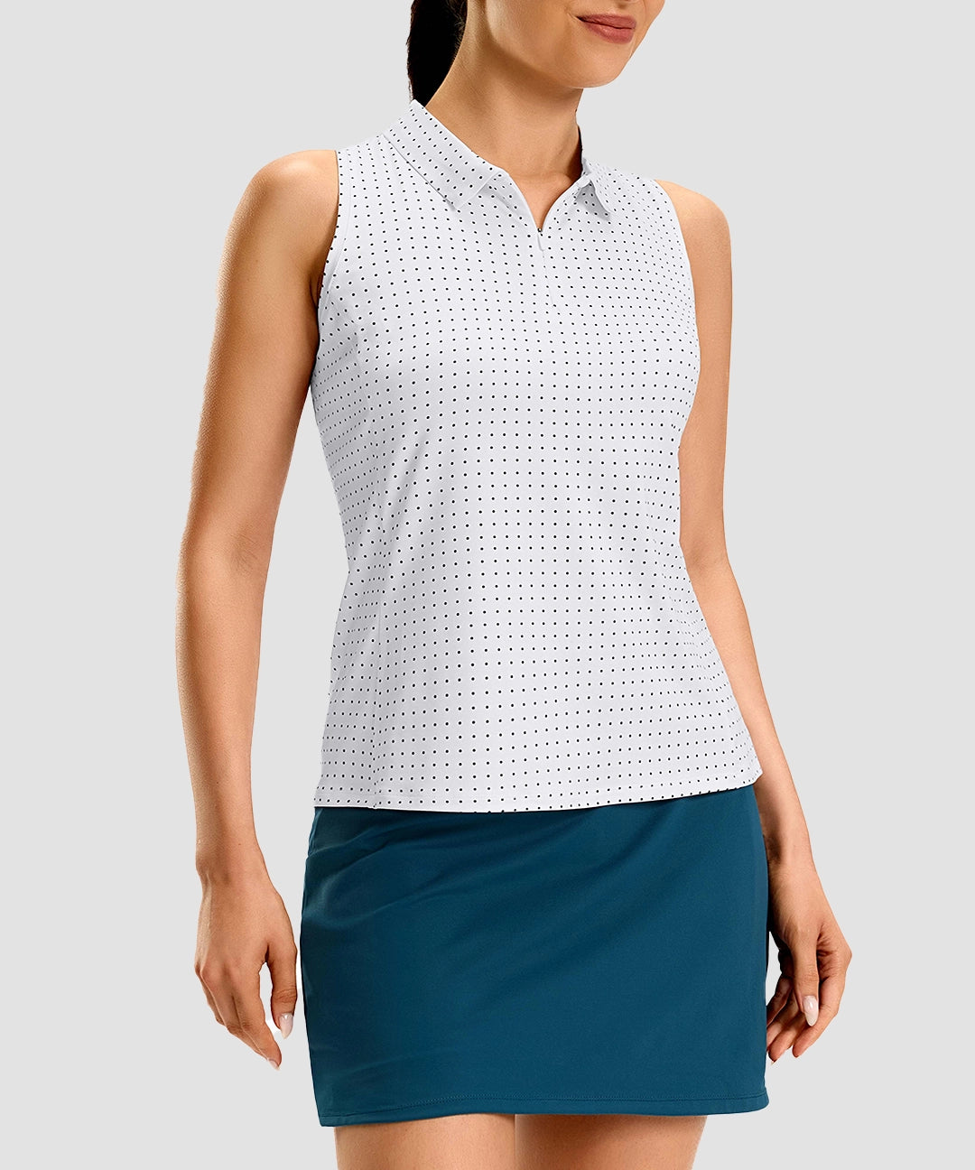 Racerback Quarter Zip Polo Tank - Image 6