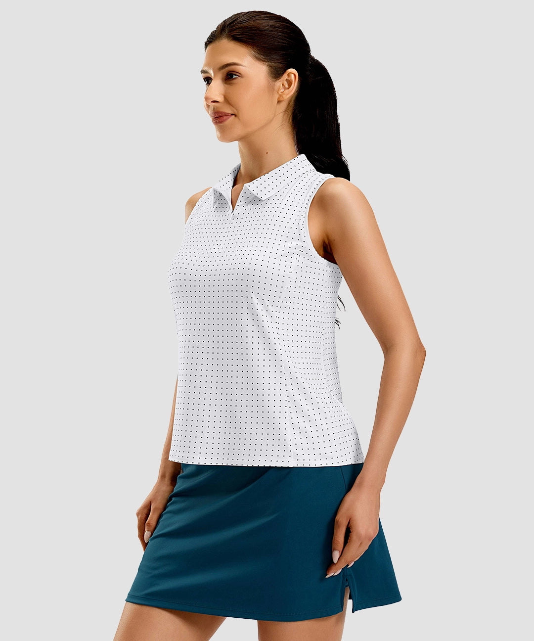 Racerback Quarter Zip Polo Tank - Image 7