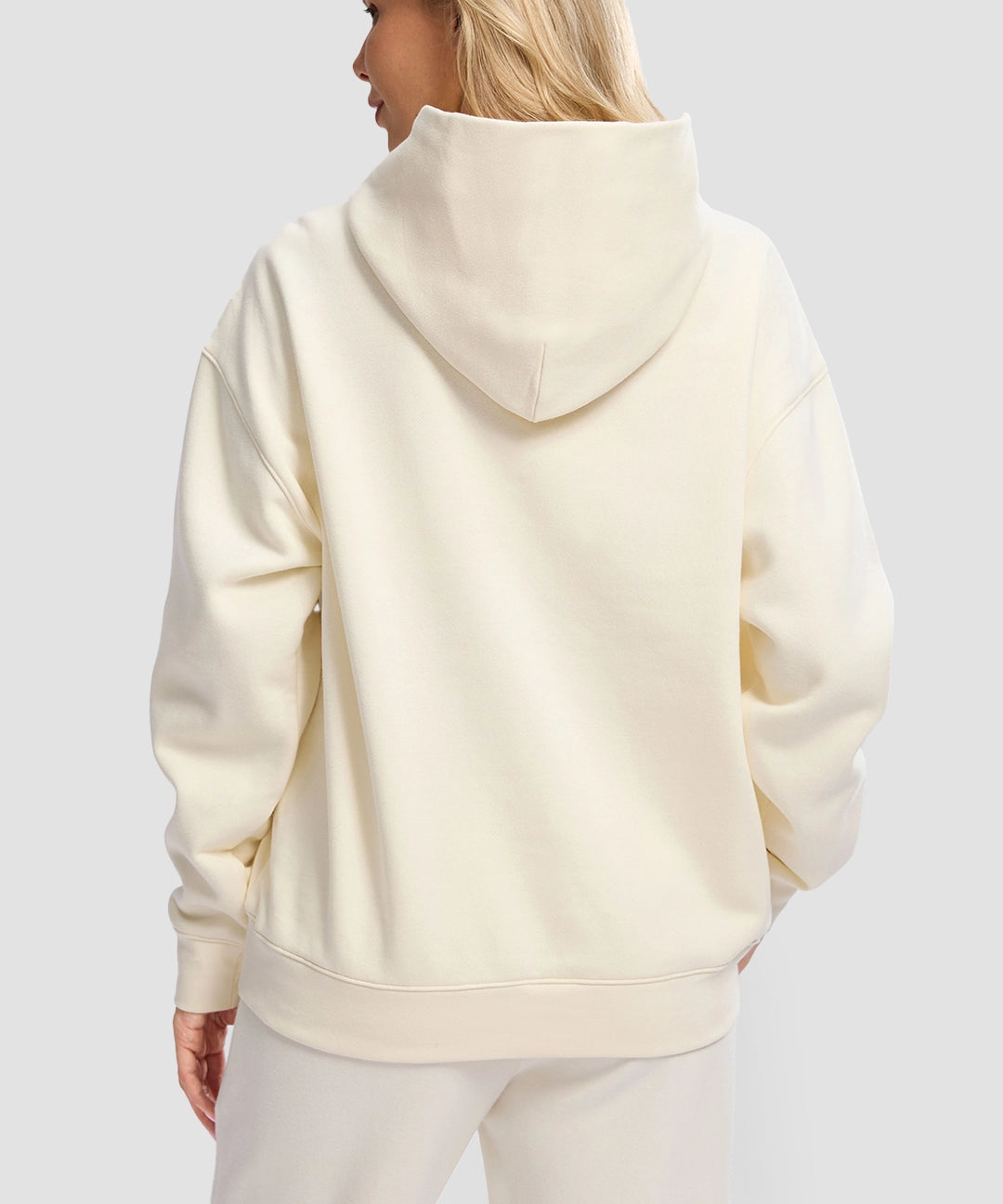 Solid Color Oversized Fleece Hoodie - Image 18