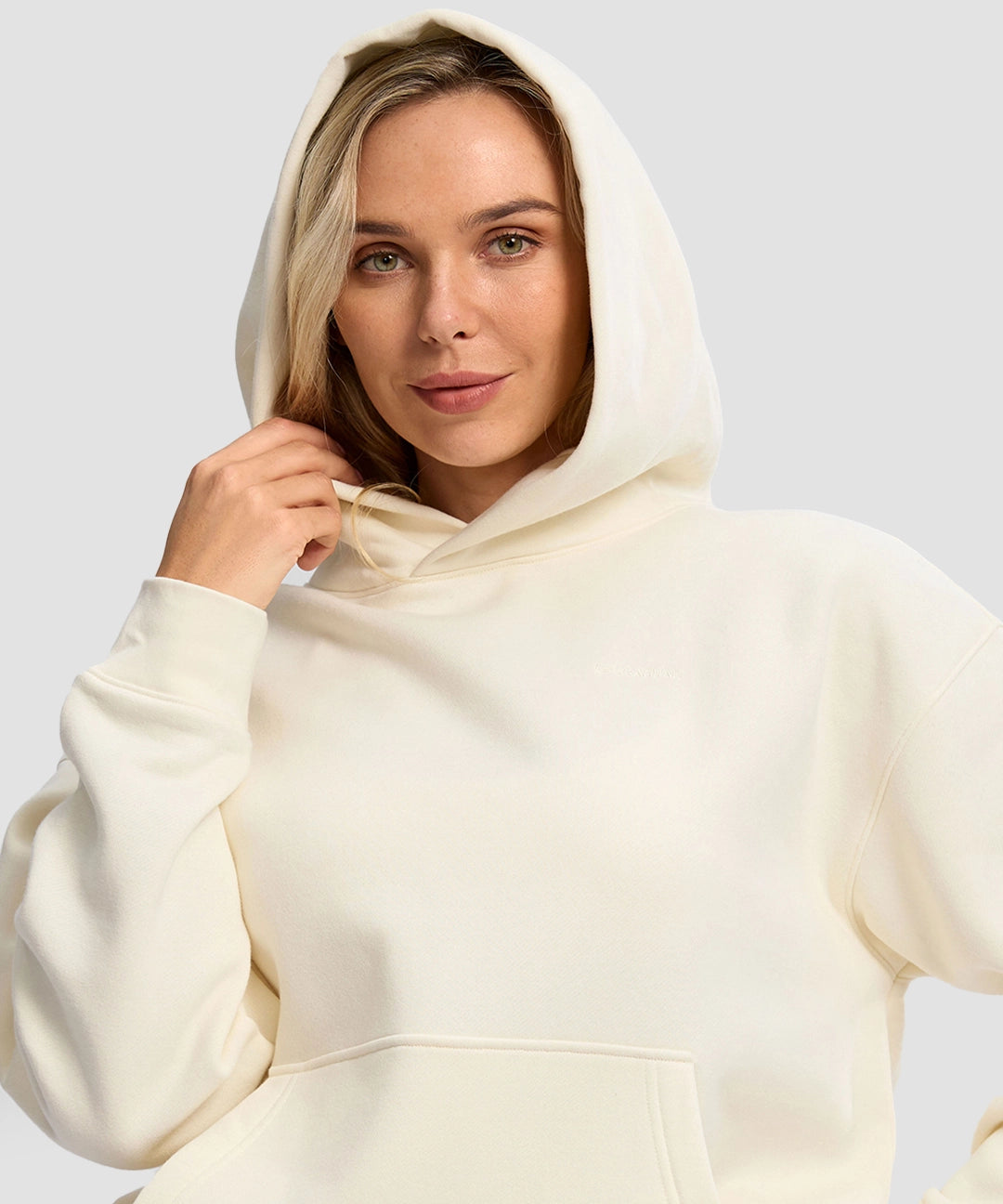 Solid Color Oversized Fleece Hoodie - Image 17