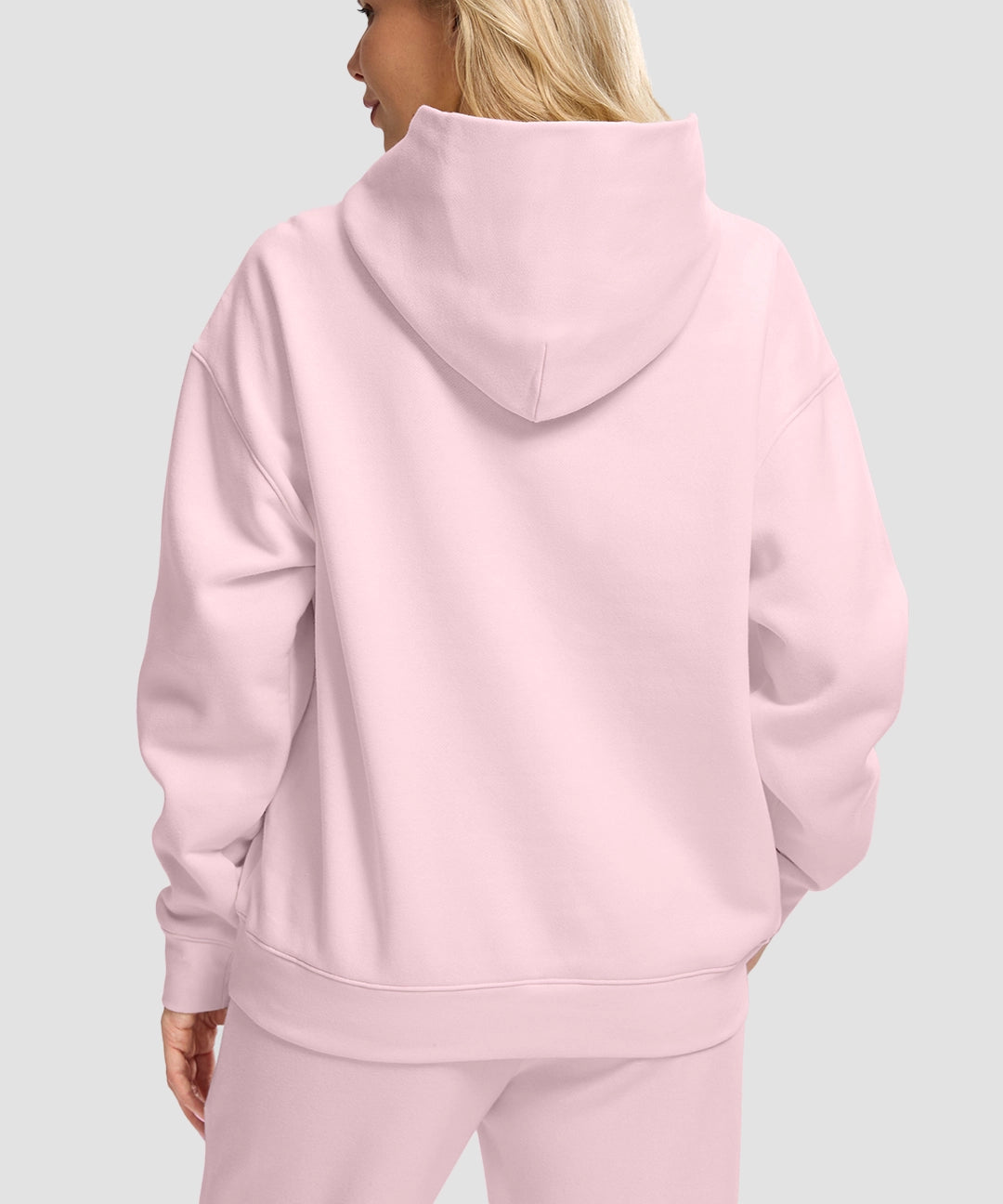 Solid Color Oversized Fleece Hoodie - Image 13