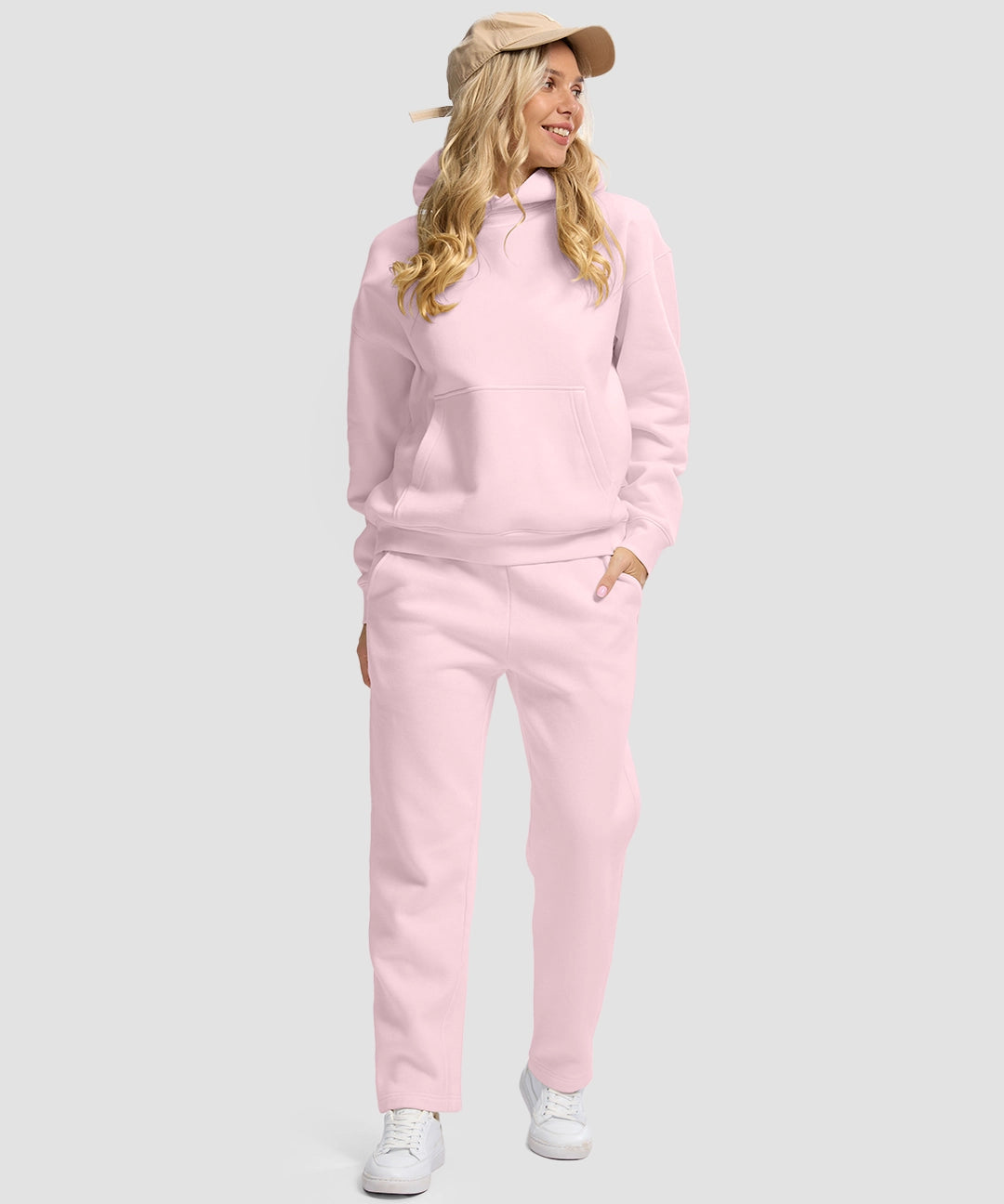 Solid Color Oversized Fleece Hoodie - Image 15