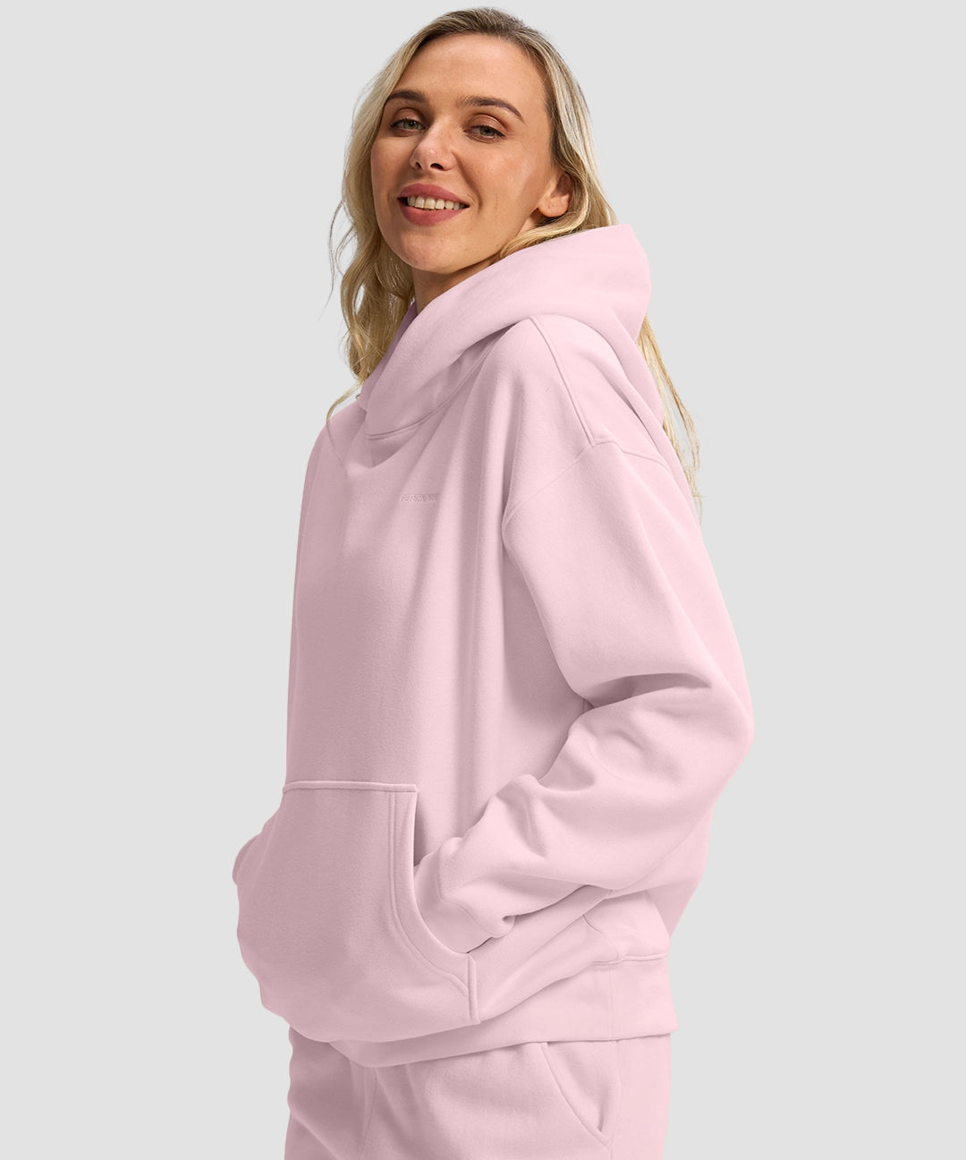Solid Color Oversized Fleece Hoodie - Image 14