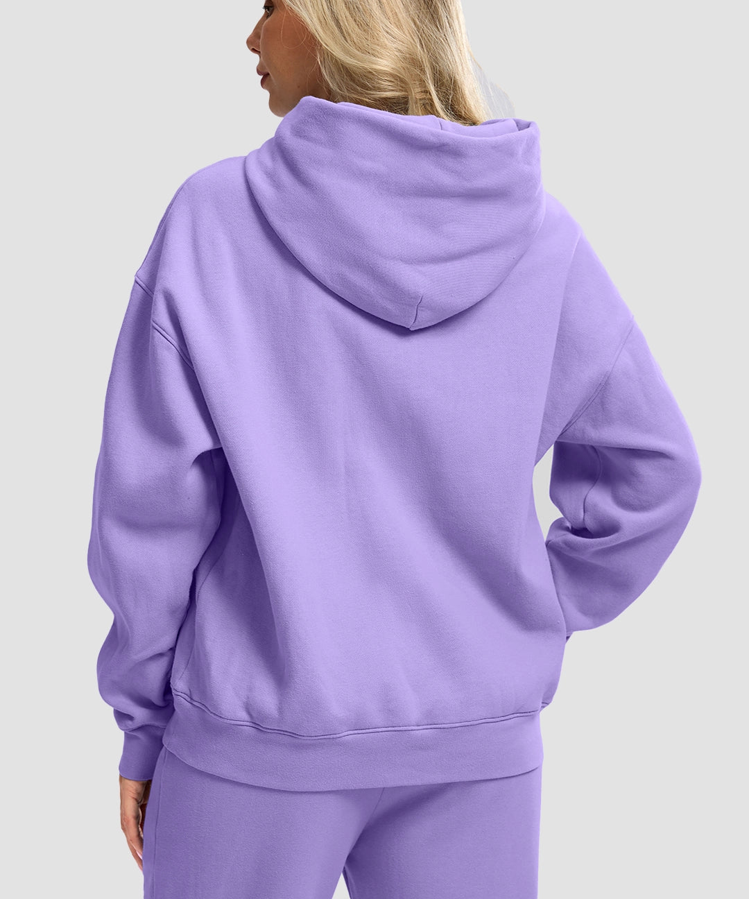 Solid Color Oversized Fleece Hoodie - Image 28