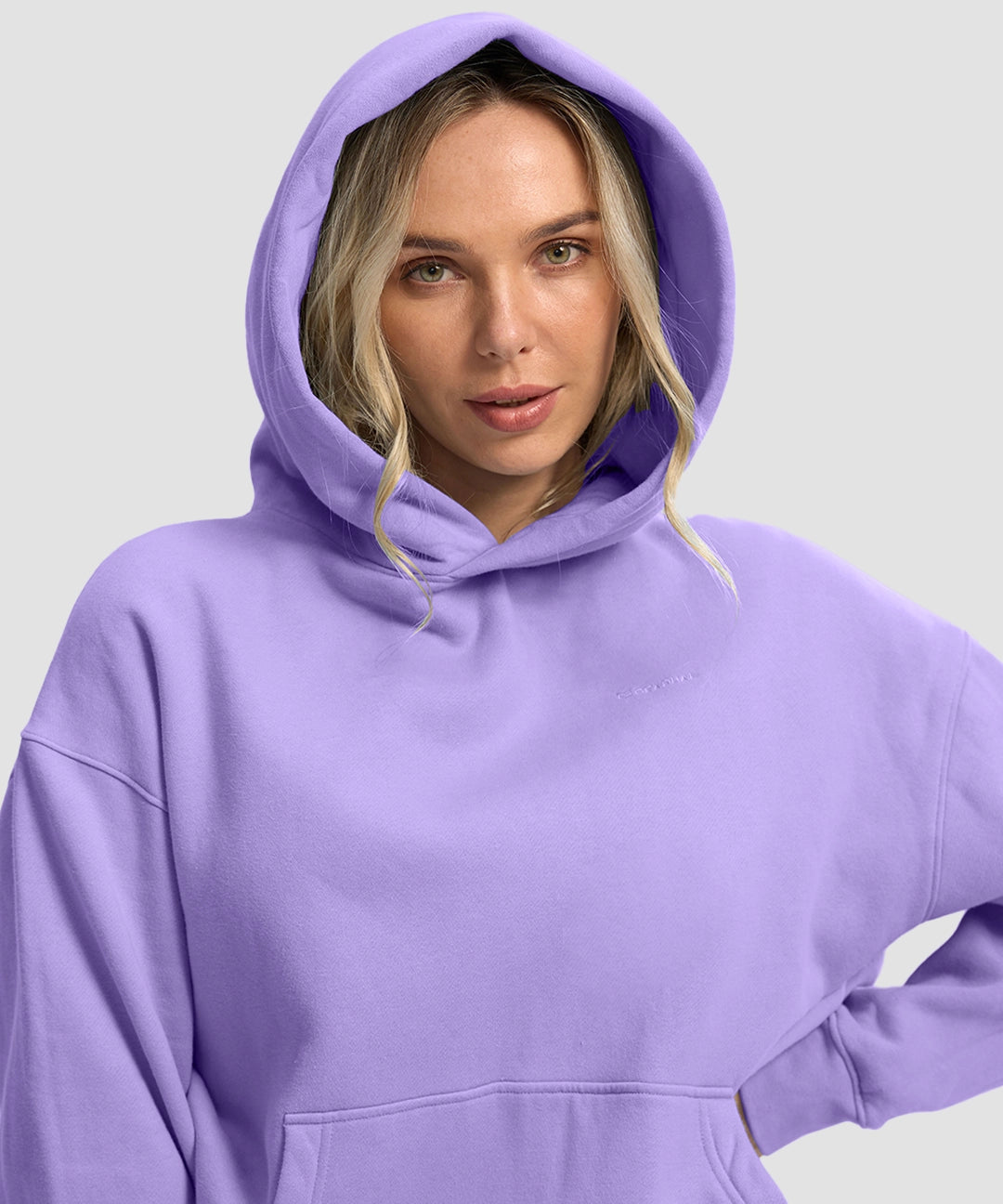 Solid Color Oversized Fleece Hoodie - Image 27