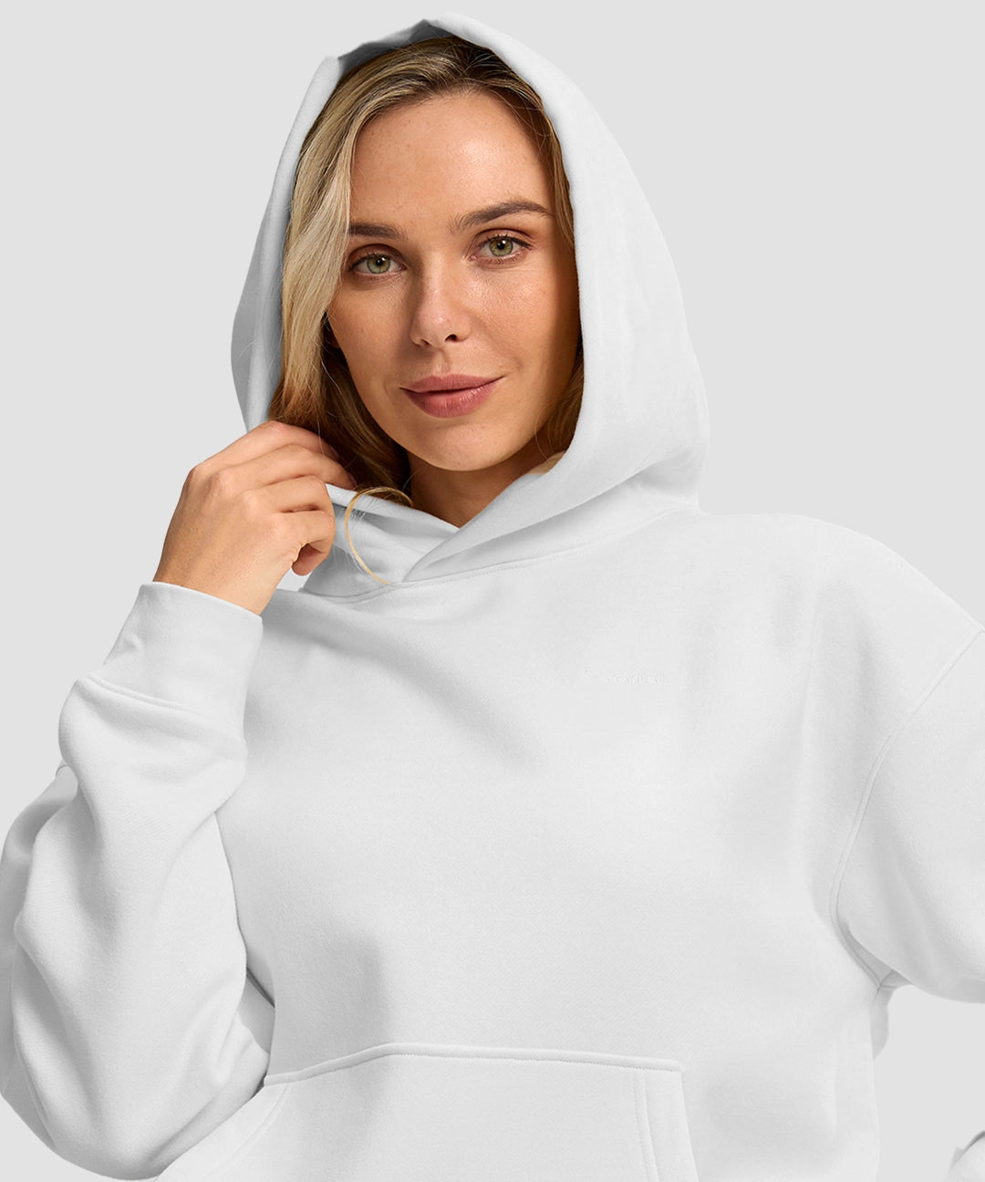 Solid Color Oversized Fleece Hoodie - Image 2