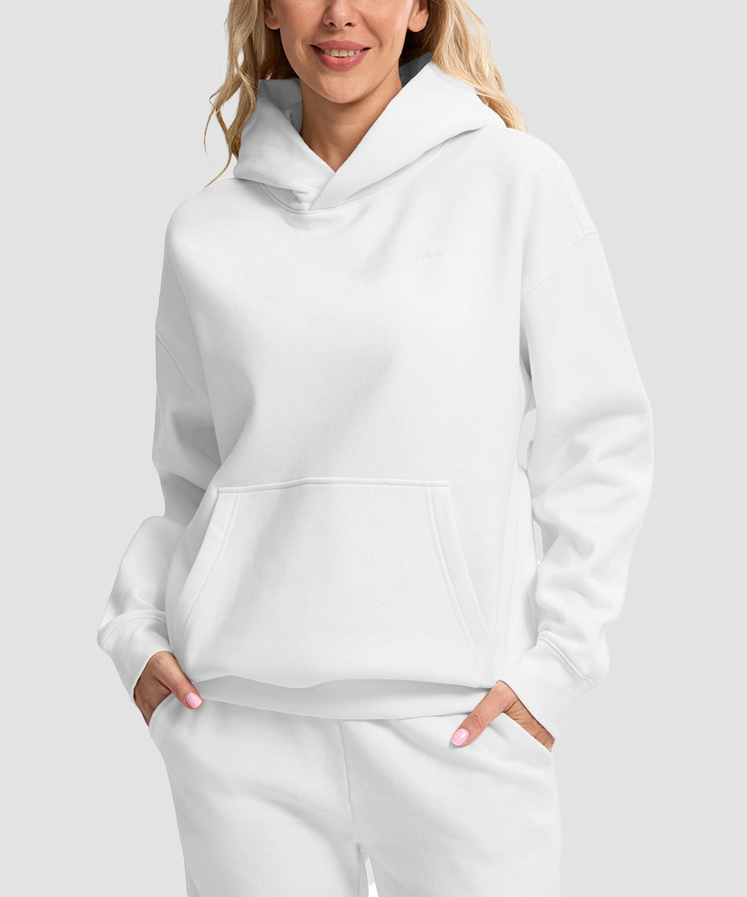 Solid Color Oversized Fleece Hoodie