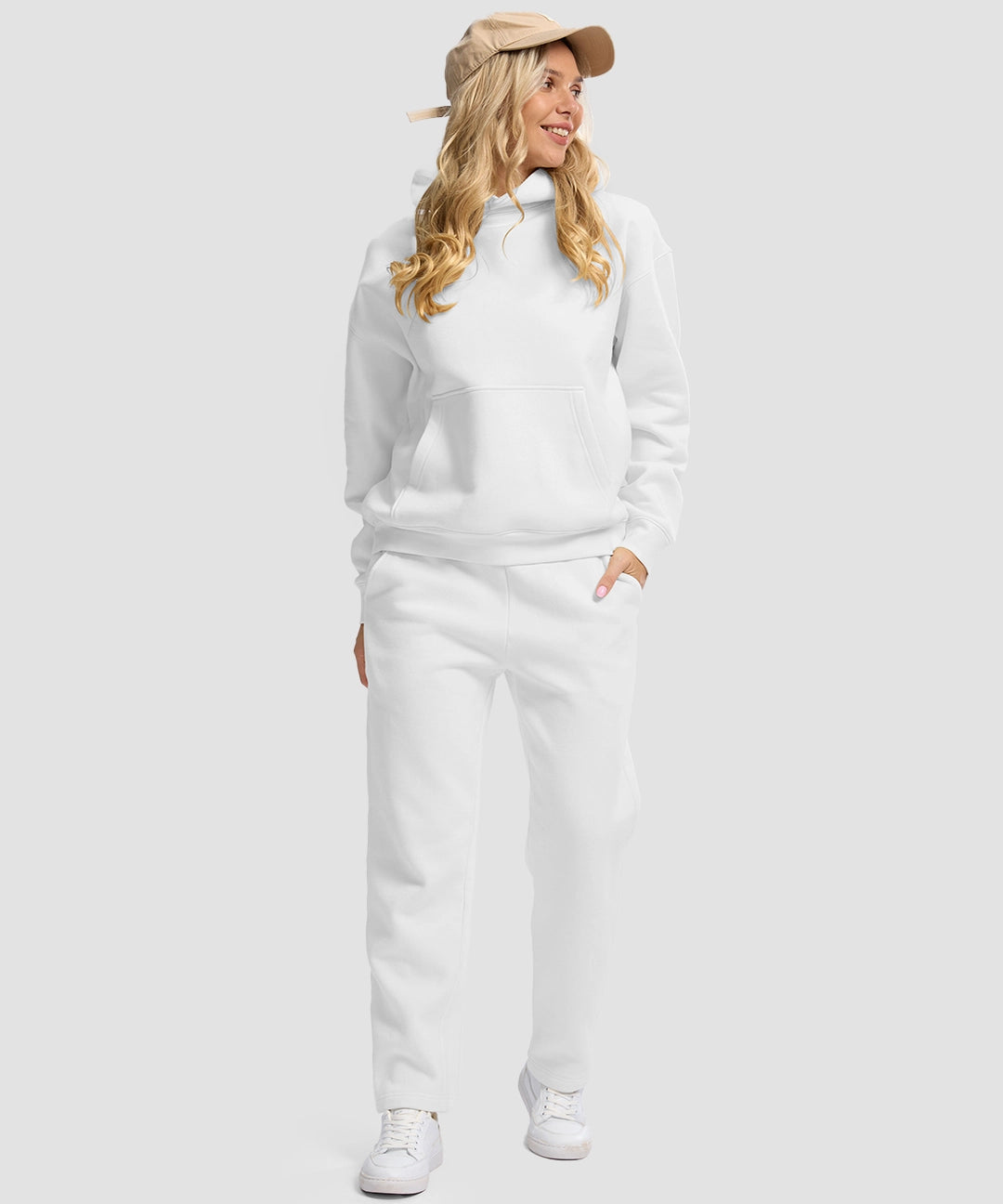 Solid Color Oversized Fleece Hoodie - Image 5