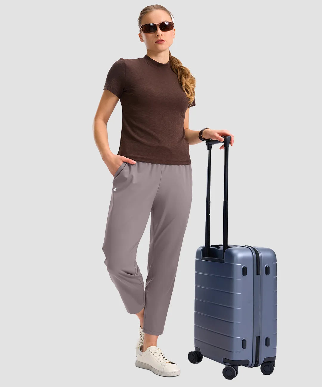 Stretchy Waist With Pocket Ankle Pants - Image 28