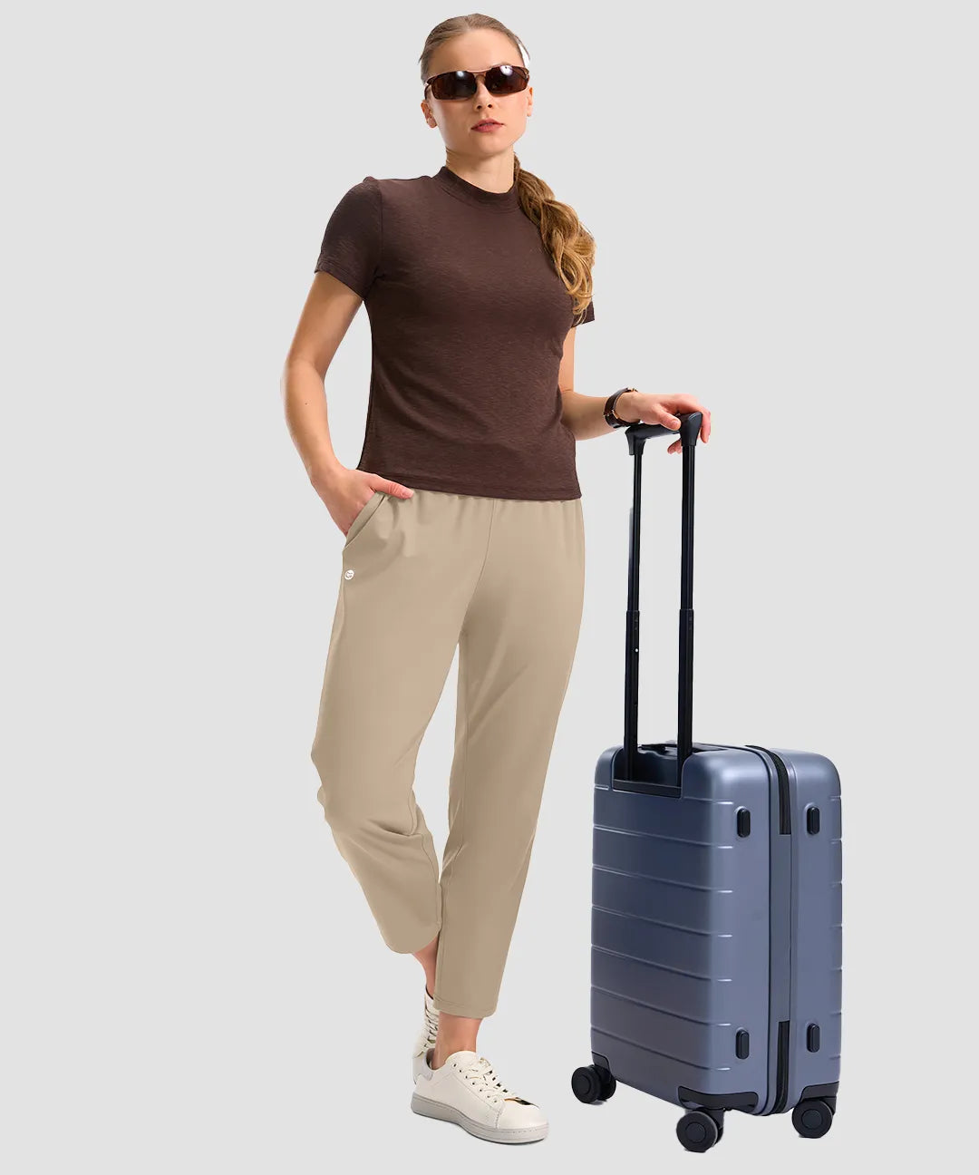 Stretchy Waist With Pocket Ankle Pants - Image 16