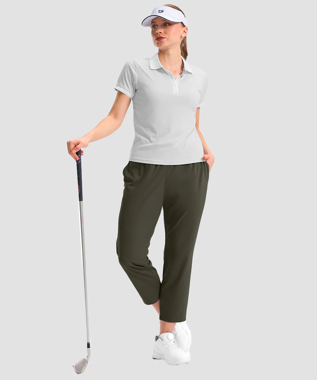 Stretchy Waist With Pocket Ankle Pants - Image 20