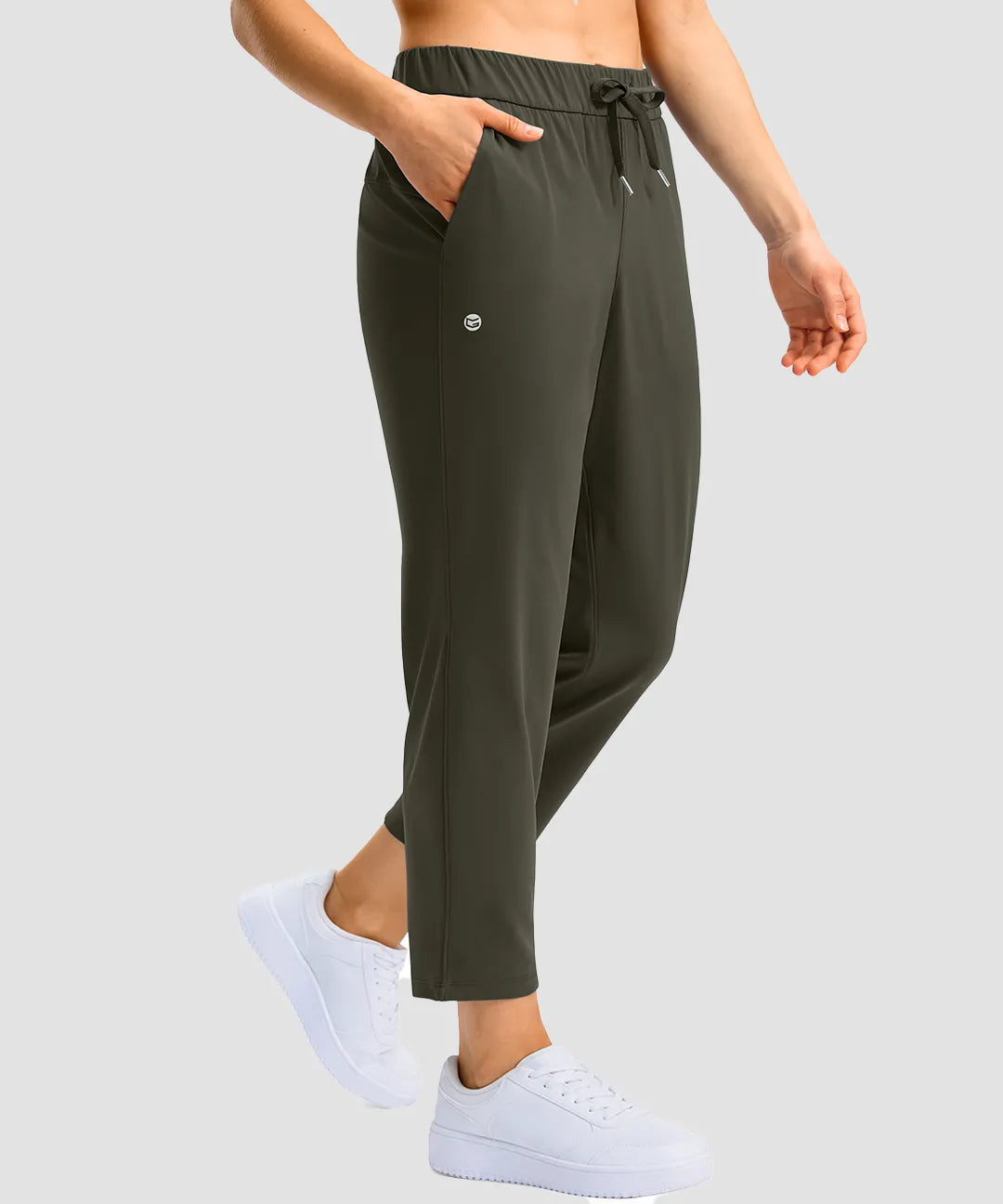 Stretchy Waist With Pocket Ankle Pants - Image 18