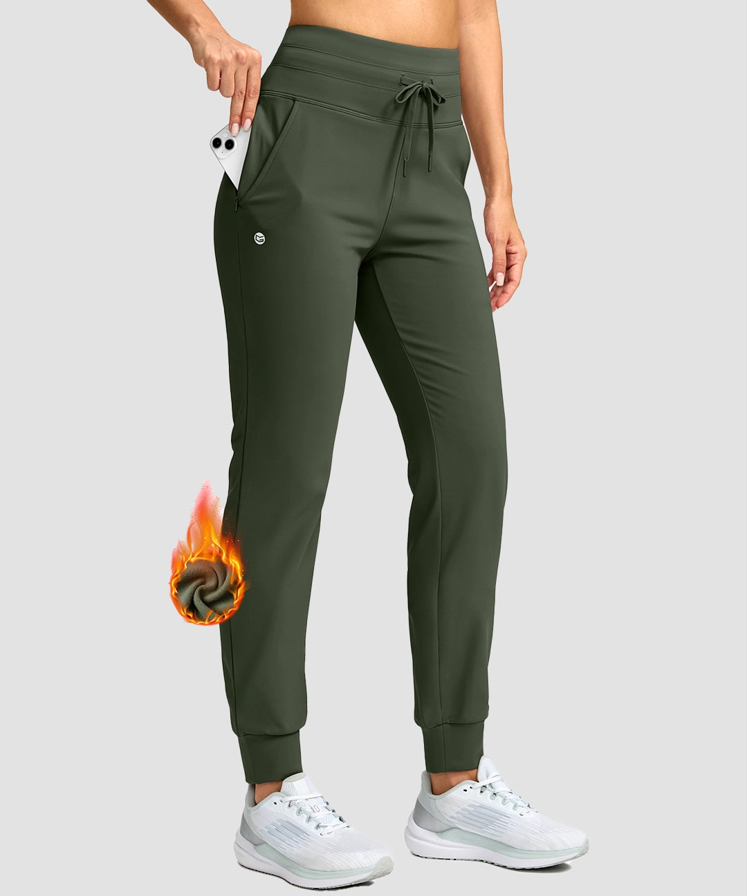 Ultra High Rise Fleece-Lined Joggers - Image 13