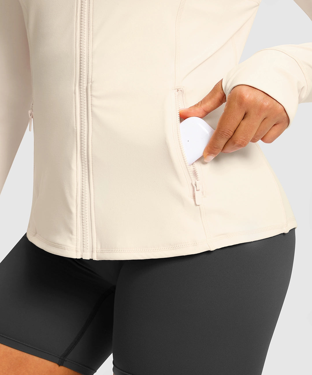 Zip-Up Slim Fit Hip Length Jacket - Image 28