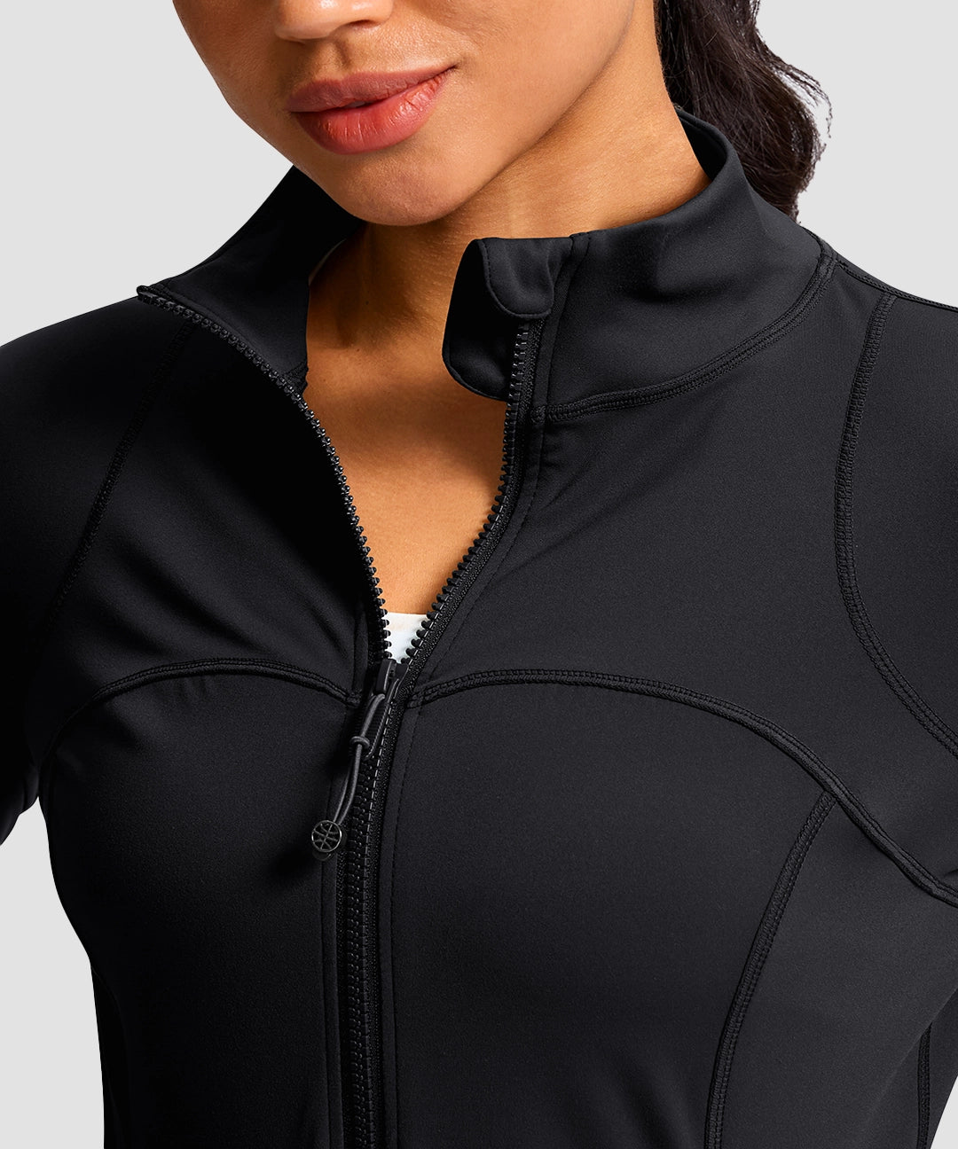 Zip-Up Slim Fit Hip Length Jacket - Image 9