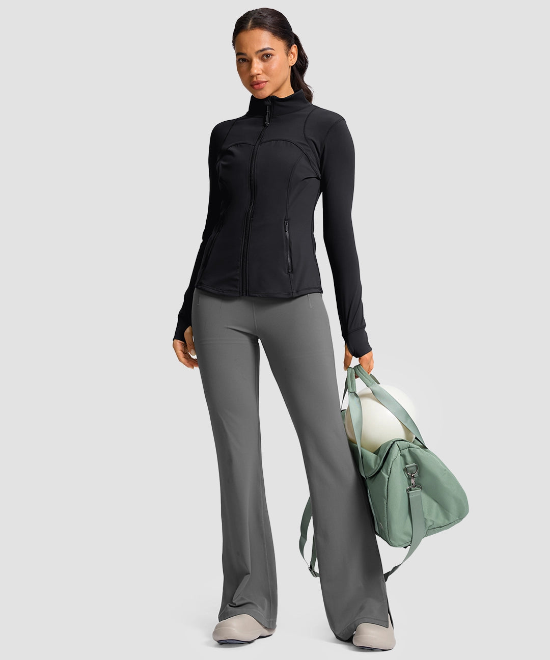Zip-Up Slim Fit Hip Length Jacket - Image 12
