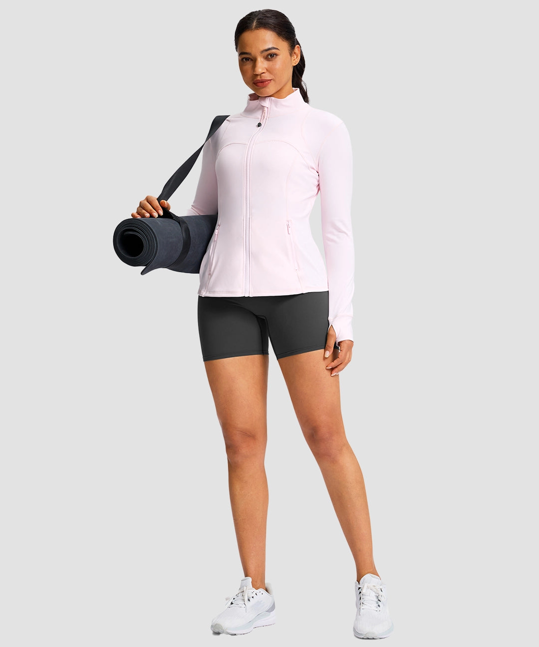 Zip-Up Slim Fit Hip Length Jacket - Image 23