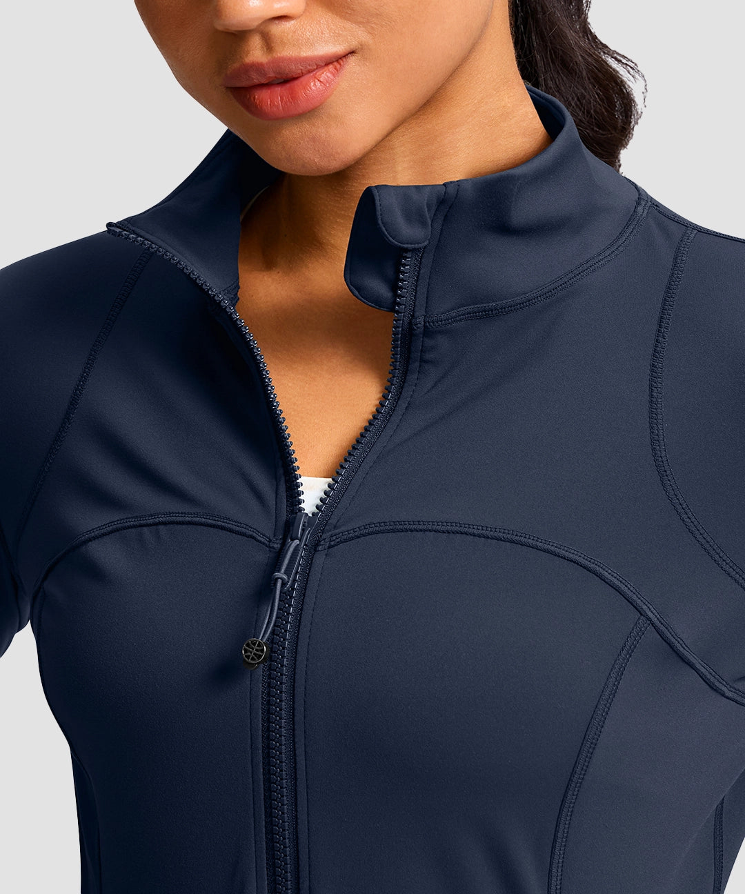 Zip-Up Slim Fit Hip Length Jacket - Image 15