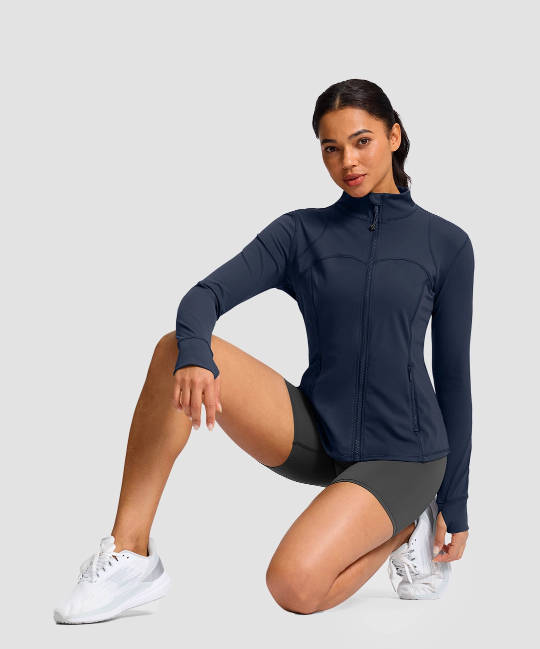 Zip-Up Slim Fit Hip Length Jacket - Image 17