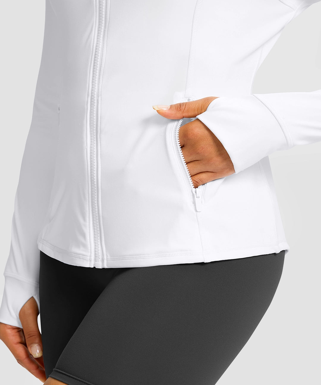Zip-Up Slim Fit Hip Length Jacket - Image 4